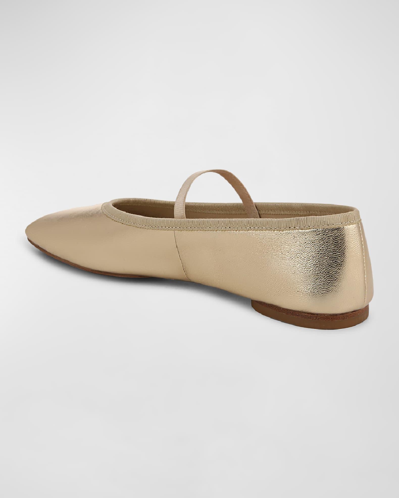 Metallic Mary Jane Ballerina Flats Product Image