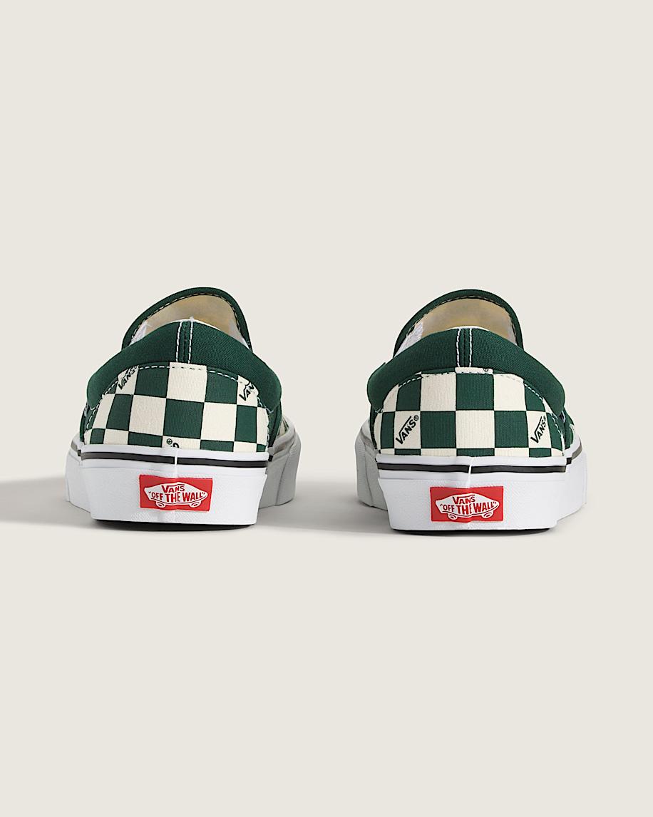 Classic Slip-On Checkerboard Shoe in Checkerboard Emerald Green| Vans US Product Image
