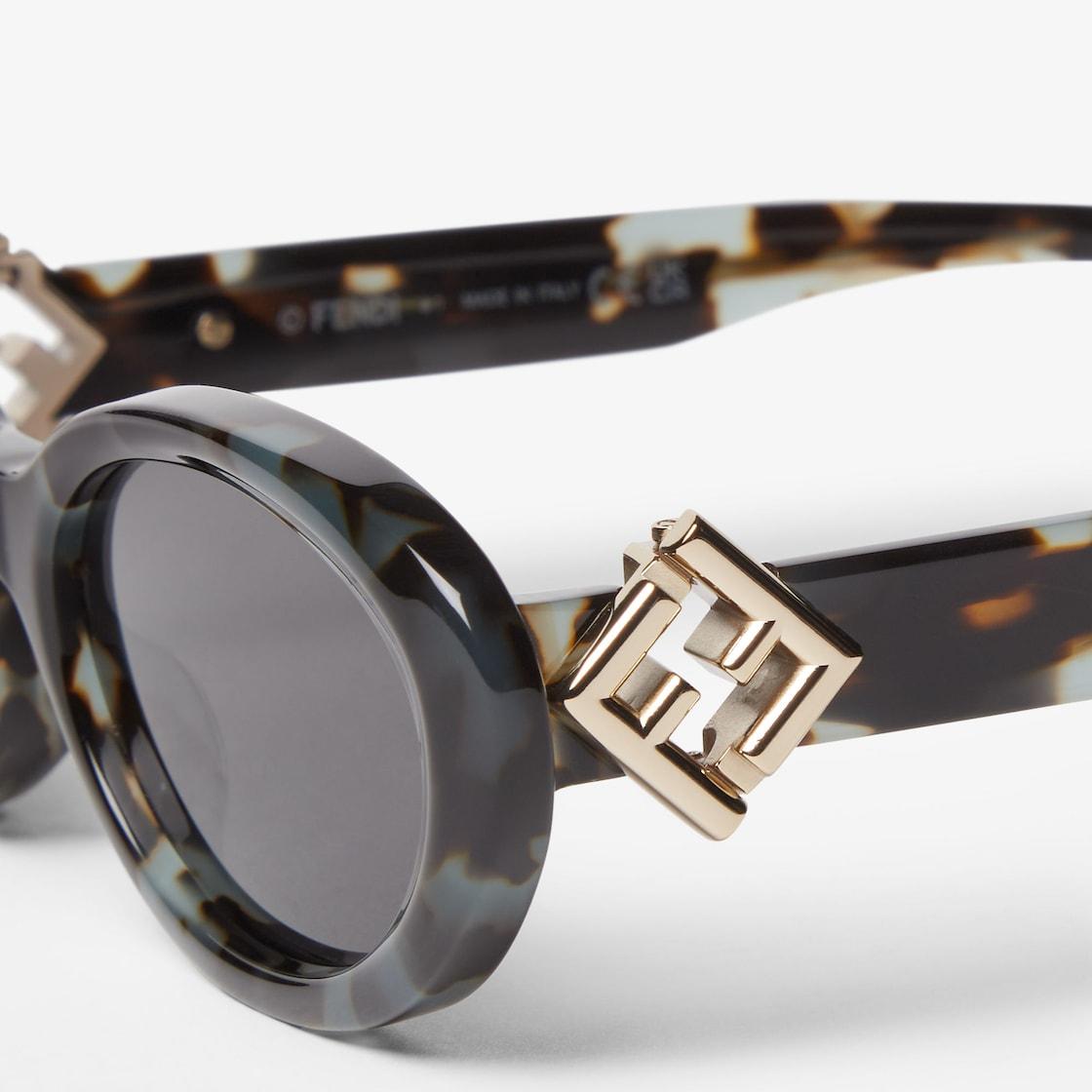 FF DiamondsMatcha green Havana acetate sunglasses Product Image