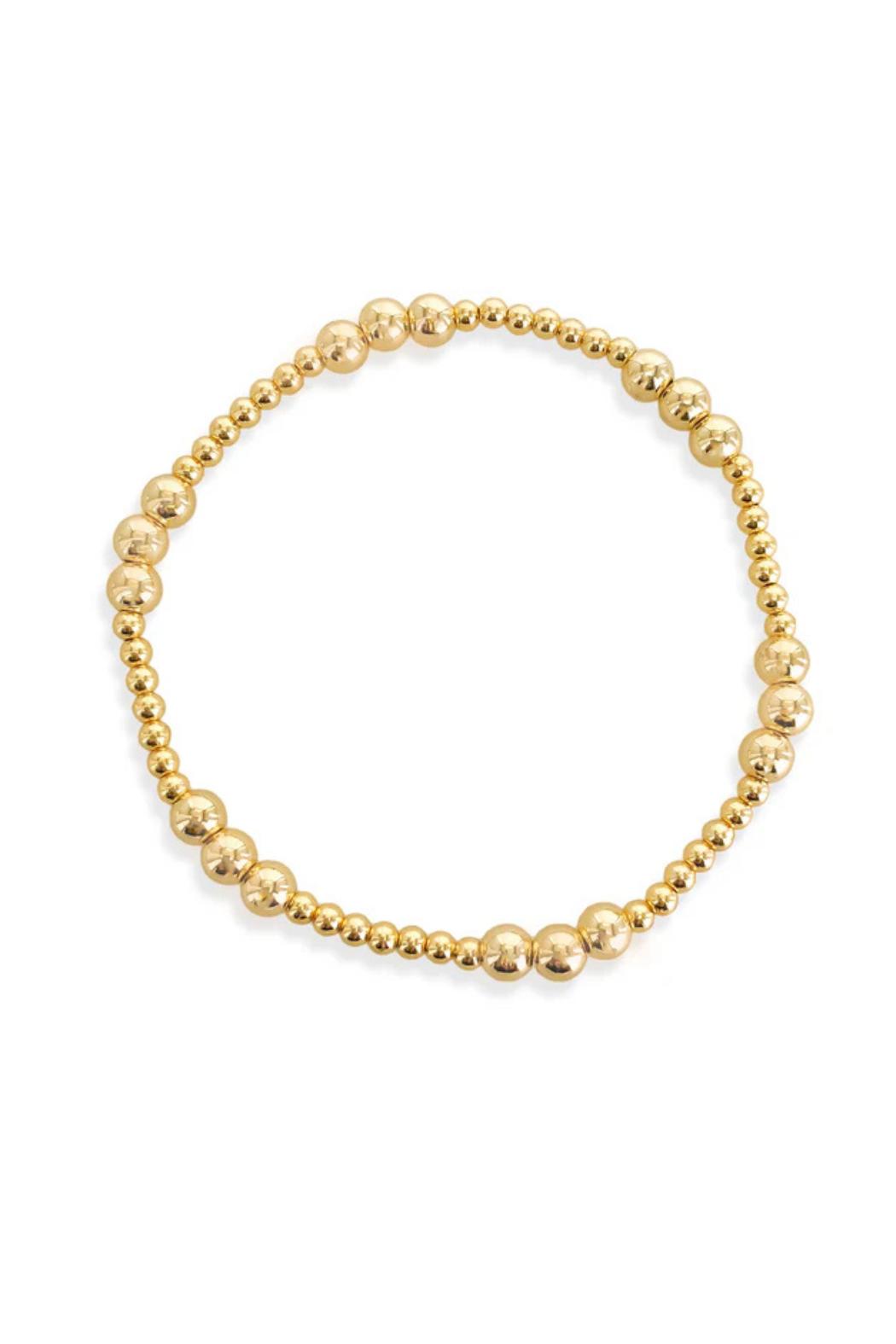 14K Beaded Stretch Bracelet Product Image