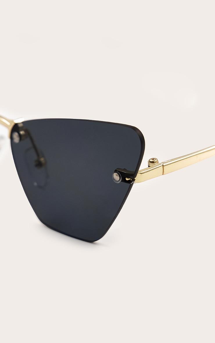 Gold Exaggerated Cat Eye Sunglasses Product Image