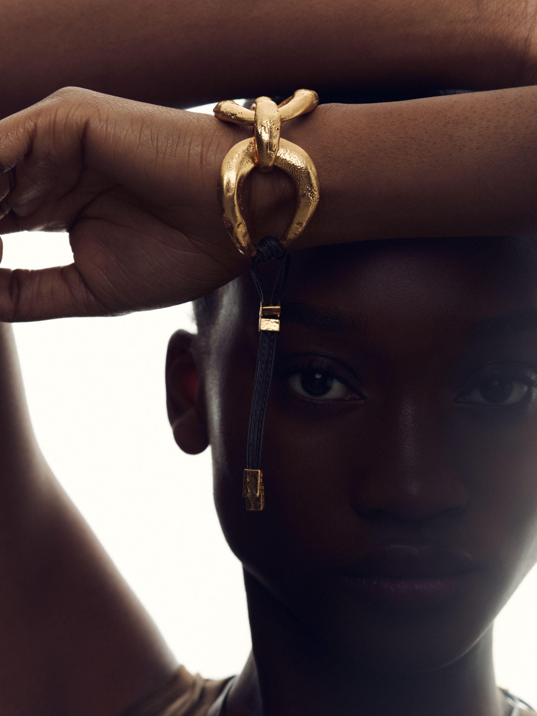 Molten Link Bracelet in Gold Tone Product Image