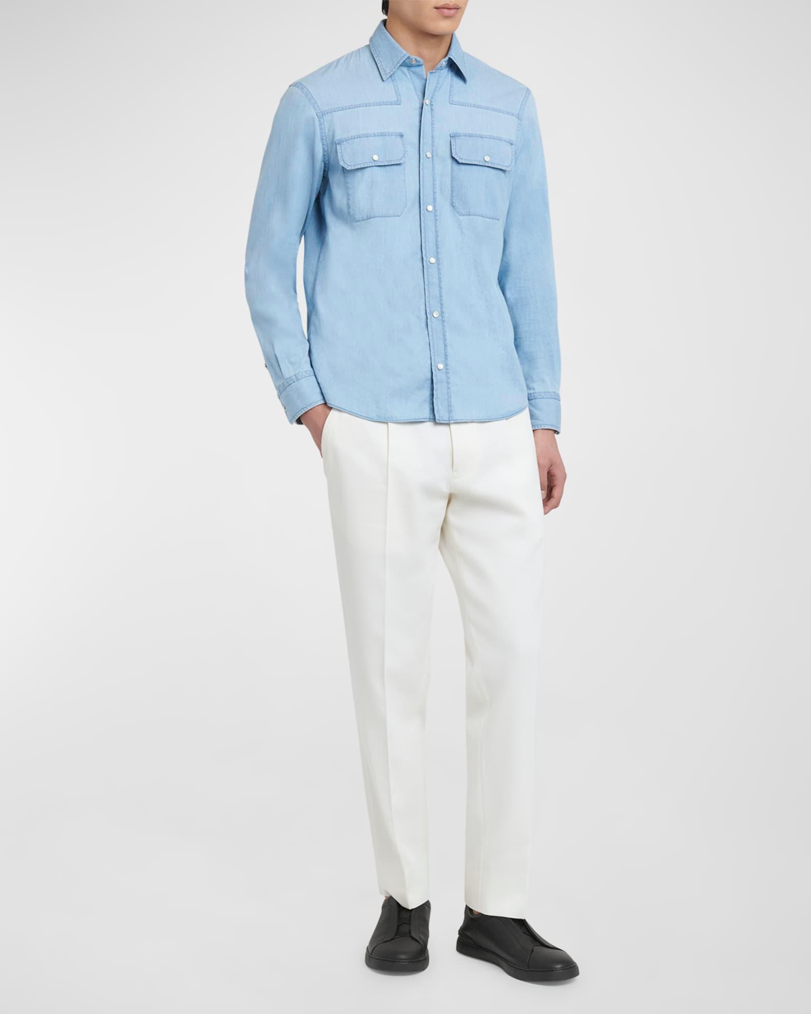 Men's Cashco Denim Western Shirt Product Image