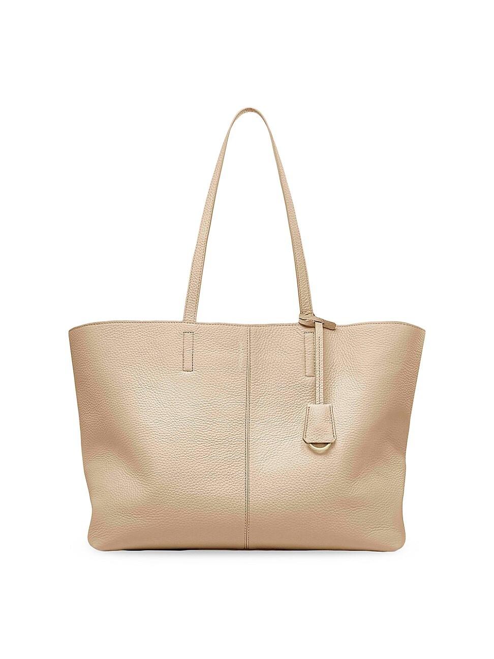 Womens Large Leather Zipped Soft Tote Product Image