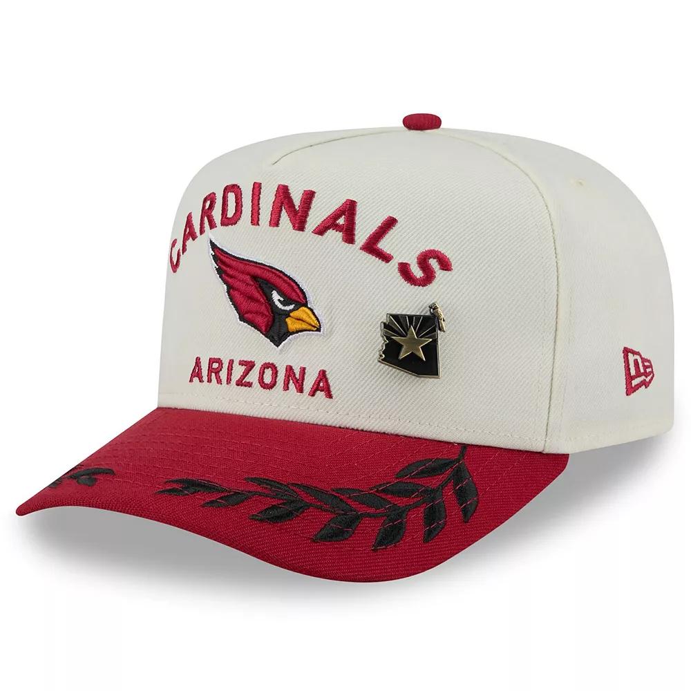 Men's New Era Cream/Cardinal Arizona Cardinals 2025 NFL Draft A-Frame 59FIFTY Fitted Hat, Size: 8, Beige Product Image