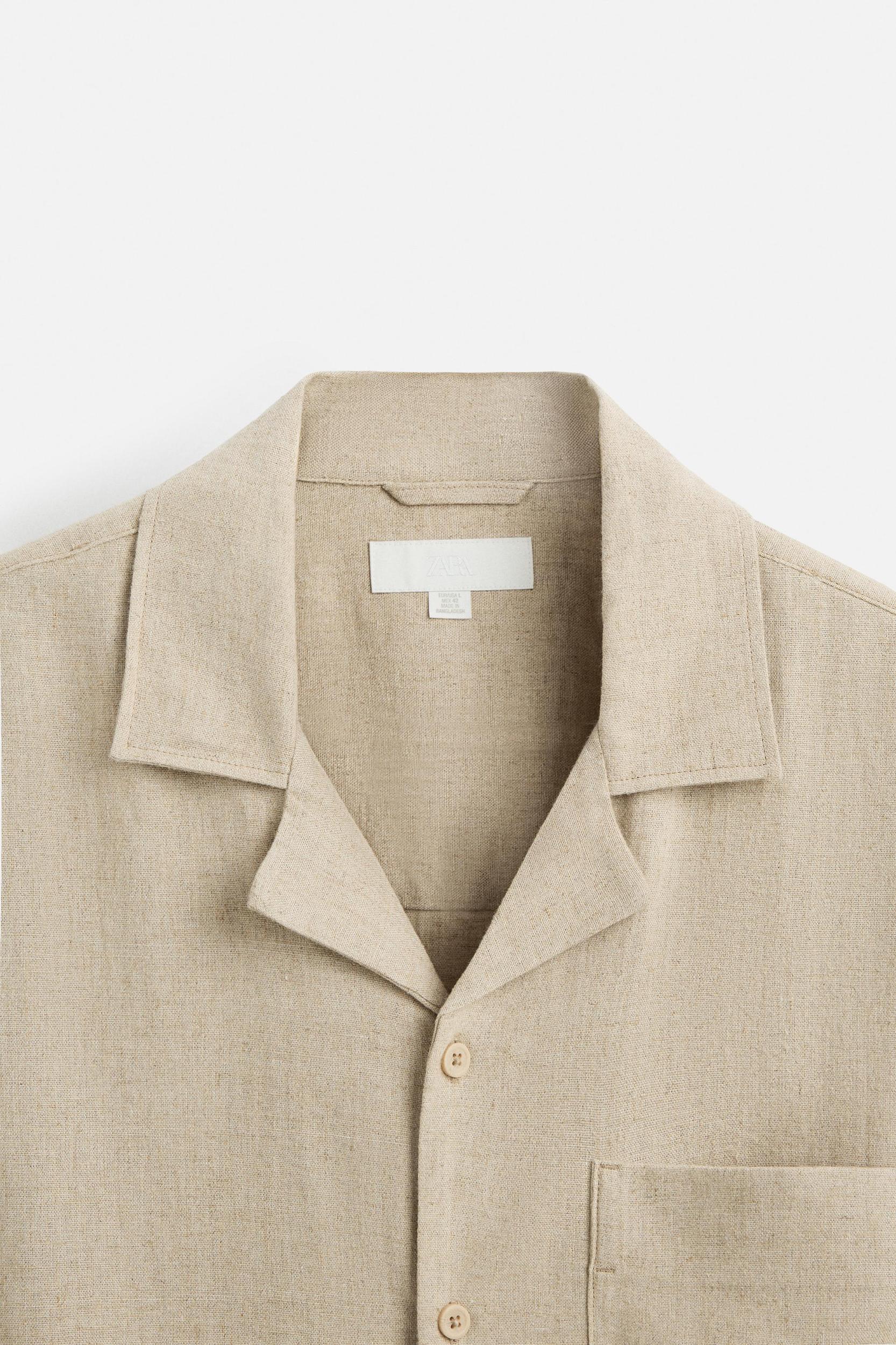 OVERSIZED LINEN-VISCOSE SHIRT Product Image