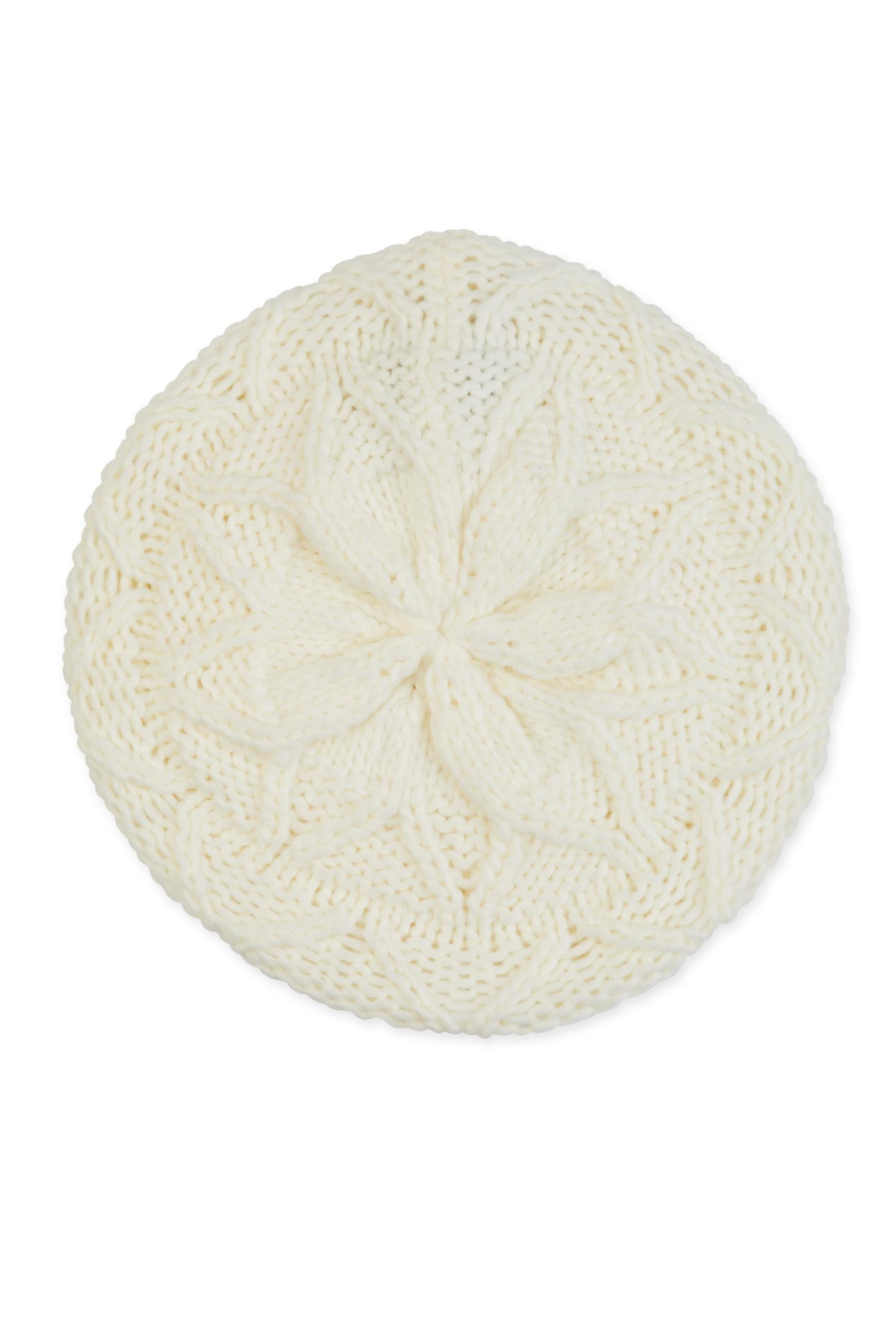 Aran Knit Beret Female Product Image