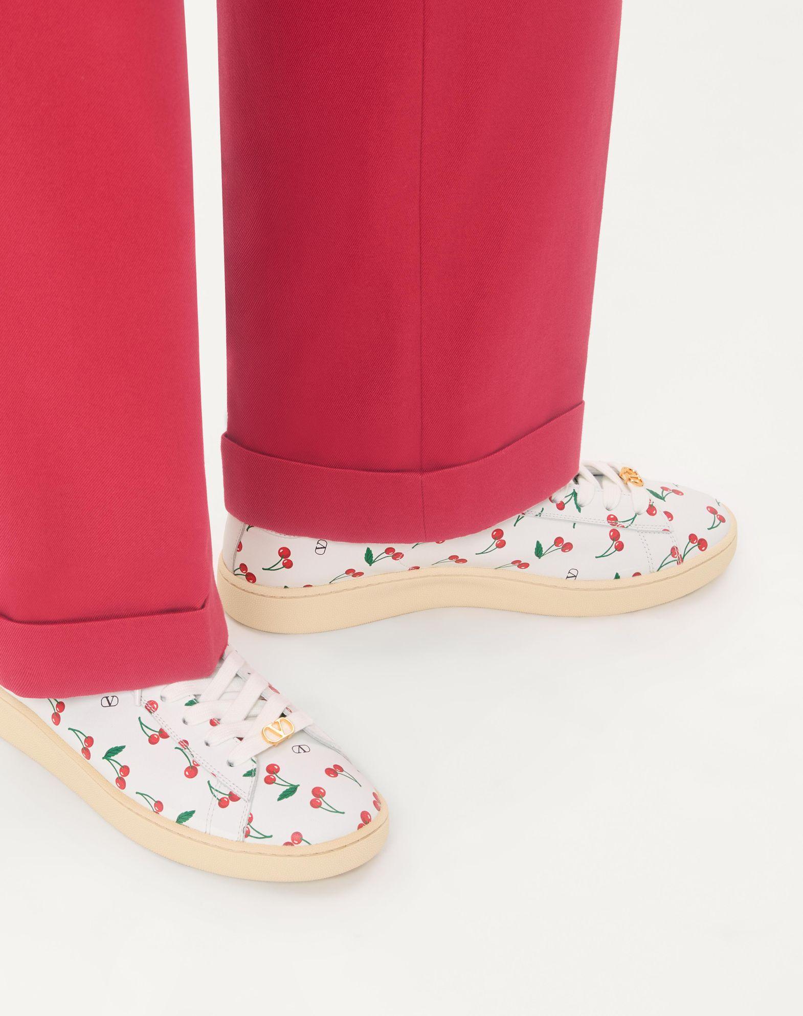 Royco Sneaker In Nappa Calfskin With Cherryfic Pattern Product Image