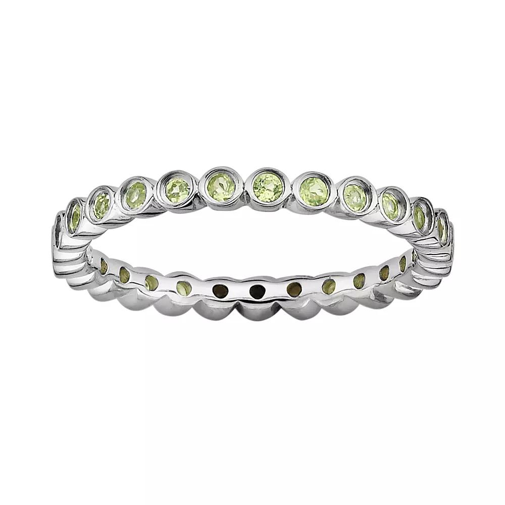 Stacks & Stones Sterling Silver Peridot Stack Ring, Women's, Size: 7 Product Image