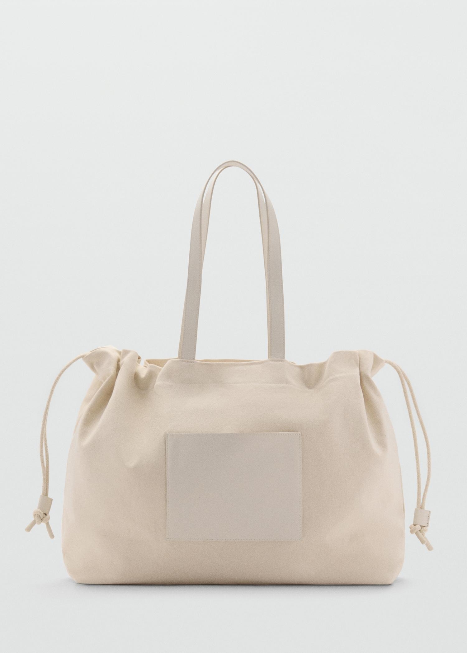 Leather-blend shopper bag - Women | MANGO USA Product Image