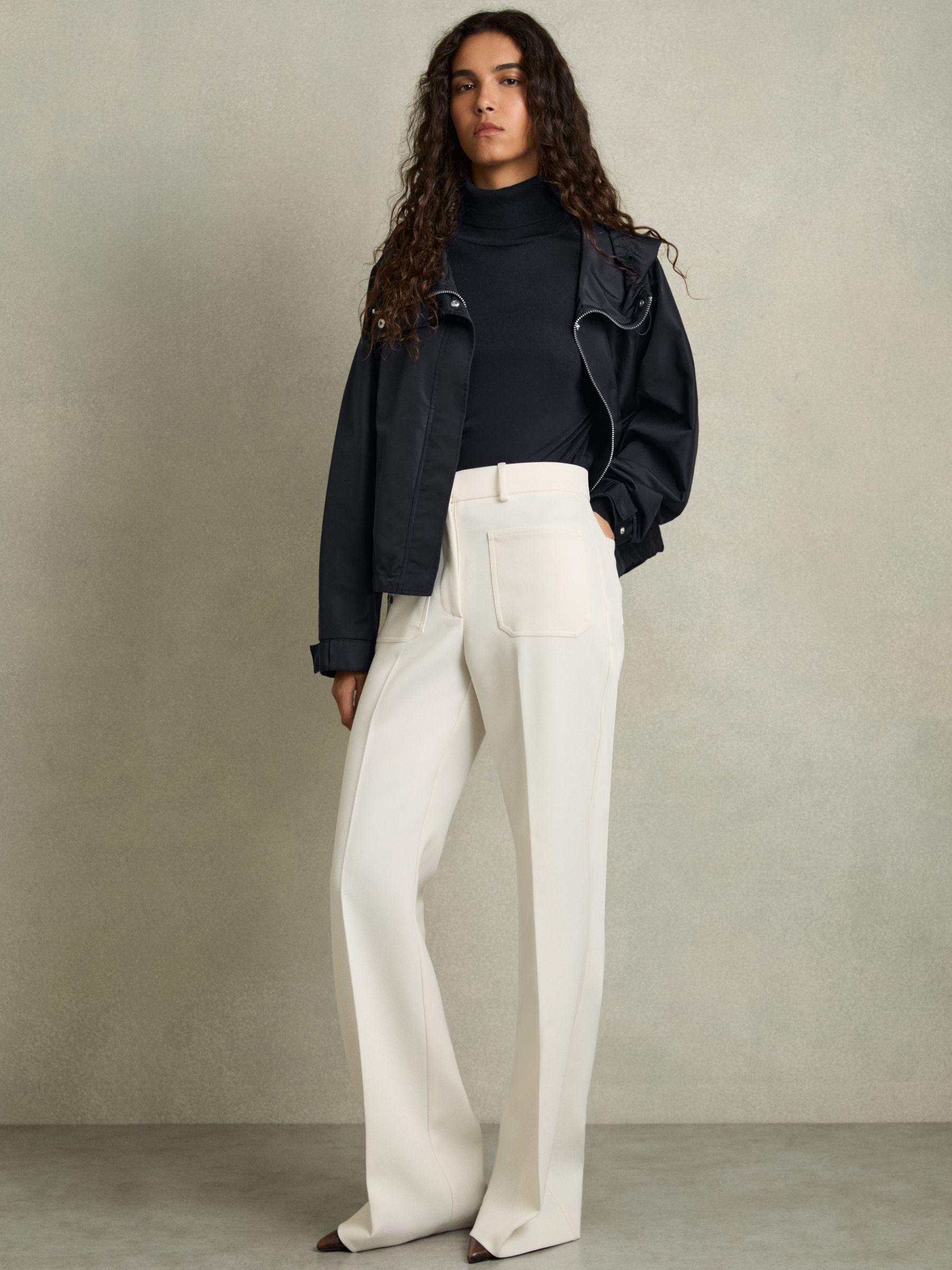 Technical Water-Repellent Hooded Jacket in Navy Product Image