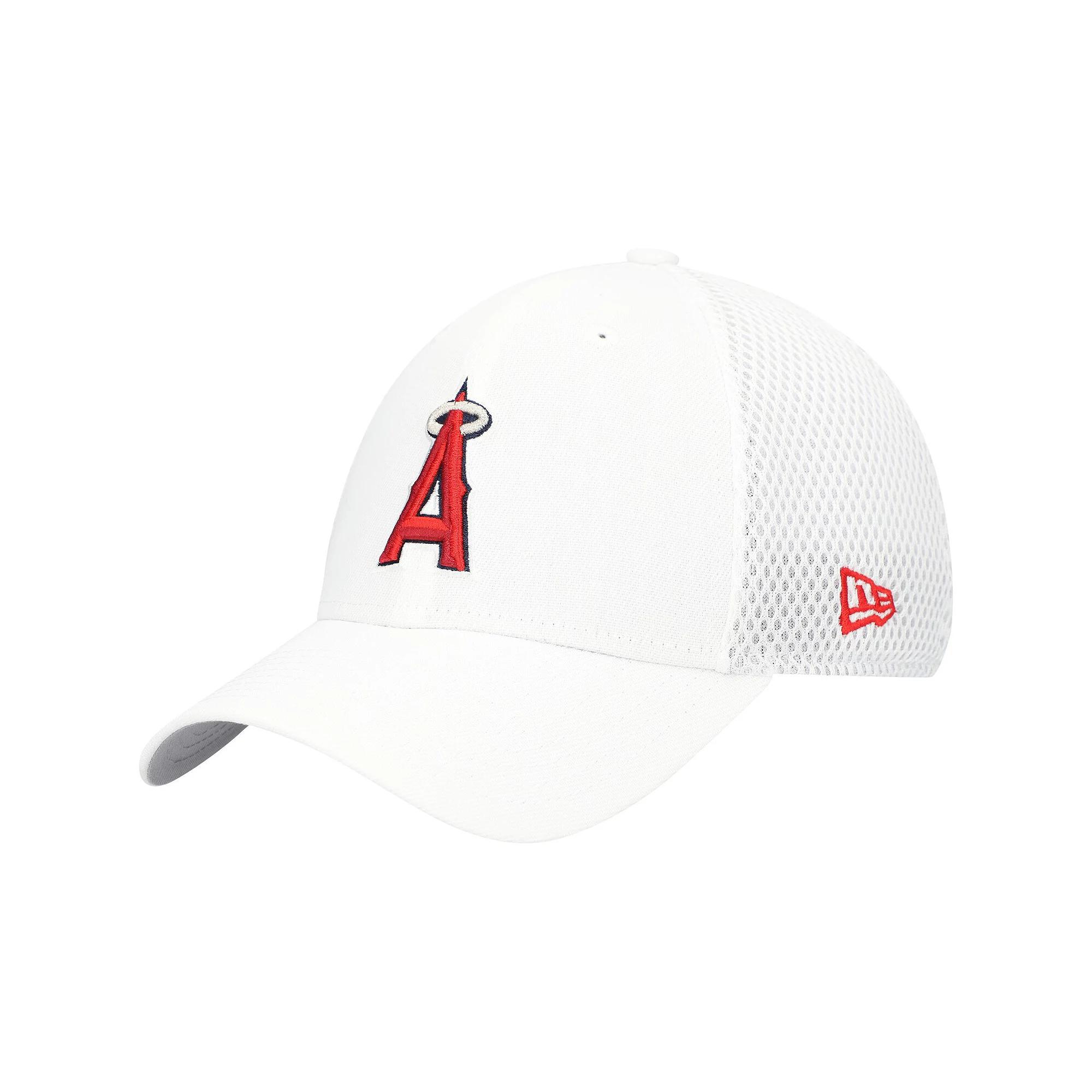 Men's New Era White Los Angeles Angels REPREVEÂ Neo 39THIRTY Flex Hat,  Product Image