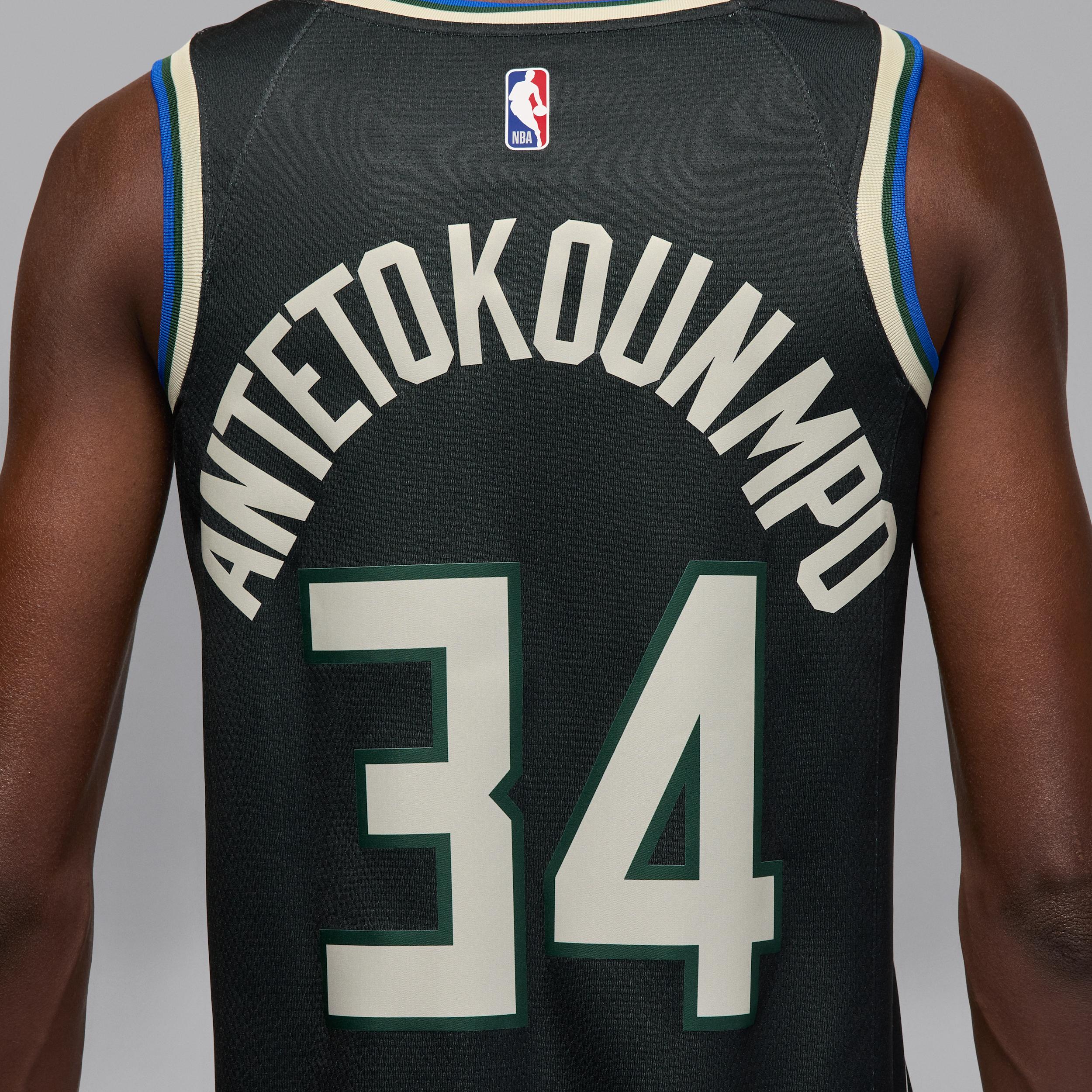 Men's Milwaukee Bucks Statement Edition Jordan Dri-FIT NBA Swingman Jersey Product Image