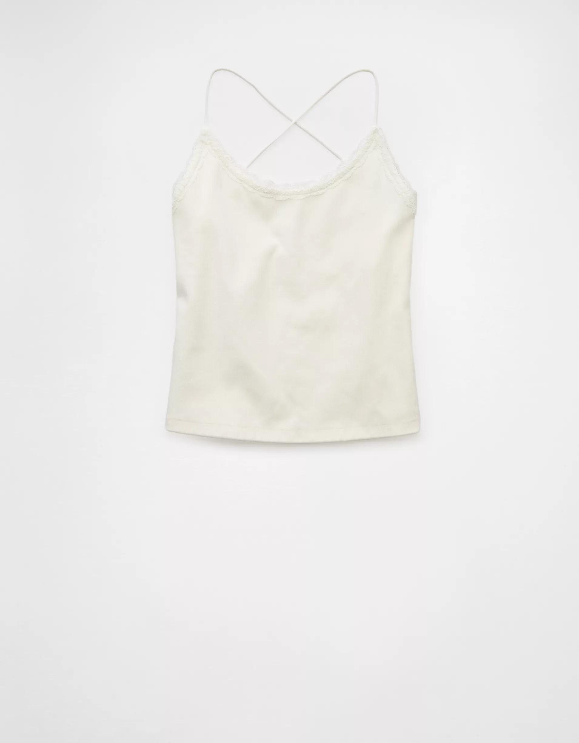 AE Strappy Go Lucky Cropped Lace Tank Top Product Image
