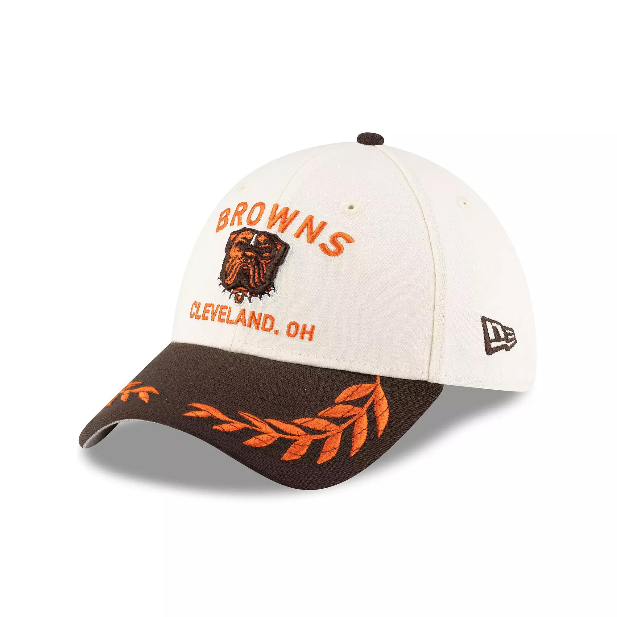 Men's New Era  Cream/Brown Cleveland Browns 2025 NFL Draft 39THIRTY Flex Hat, Size: Medium/Large, Beige Product Image