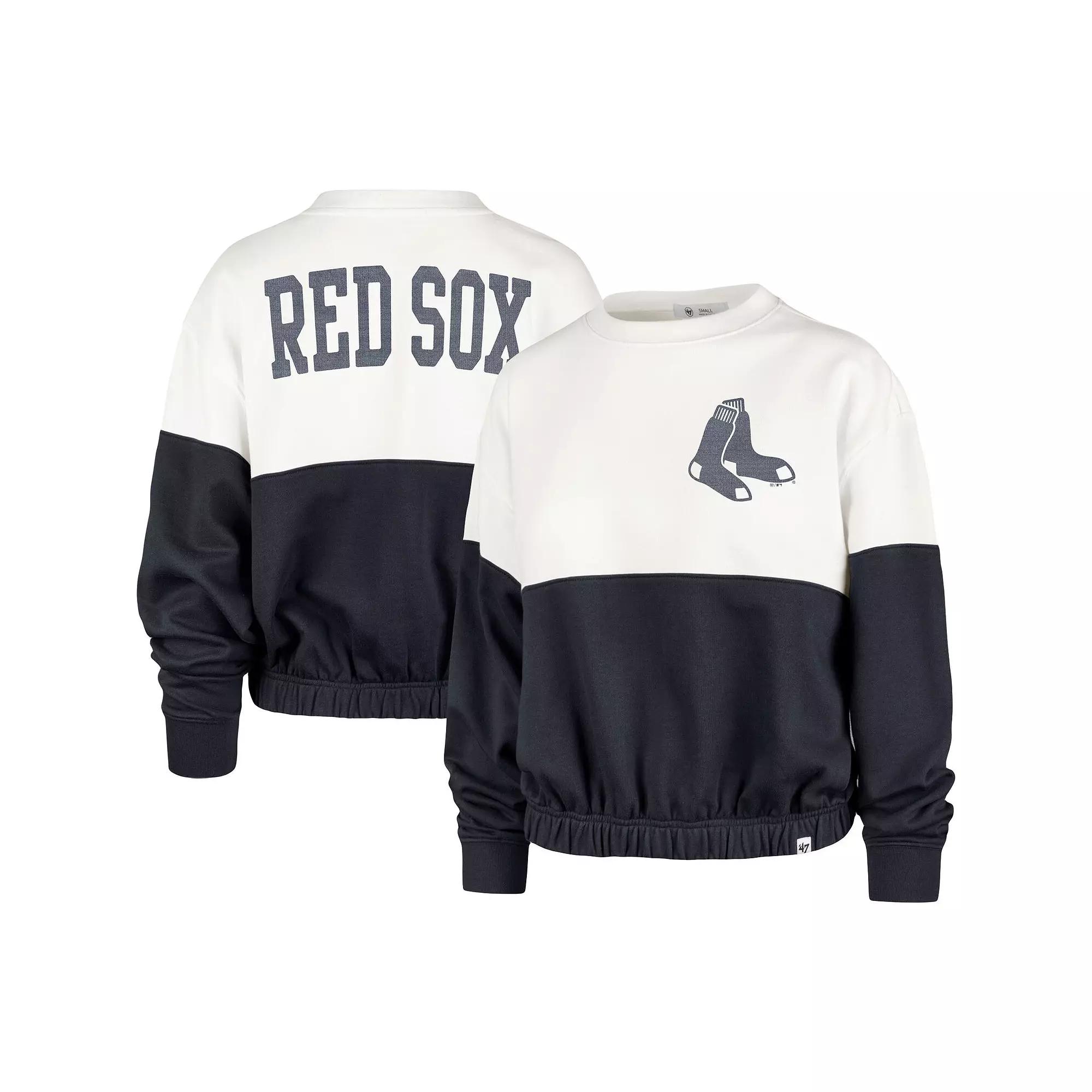 Womens 47 /Navy Boston Red Sox Take Two Bonita Pullover Sweatshirt Product Image