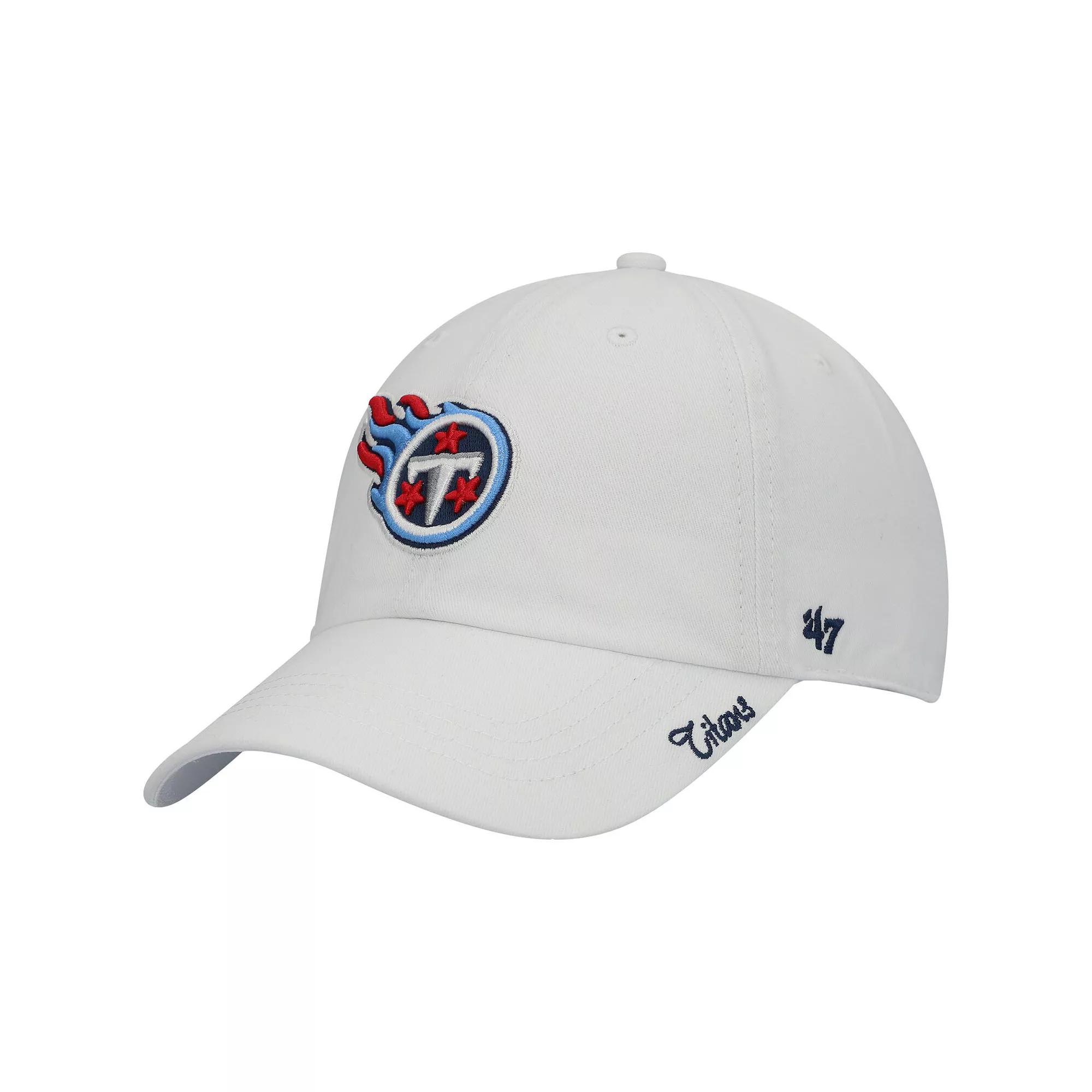 Women's '47 White Tennessee Titans Team Miata Clean Up Adjustable Hat Product Image
