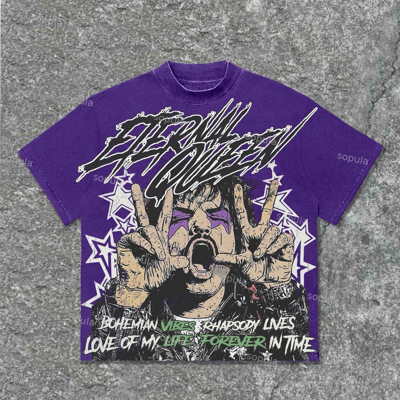 Sopula Freddie Mercury Of The Band Queem Vintage Graphic Cotton T-Shirt Product Image