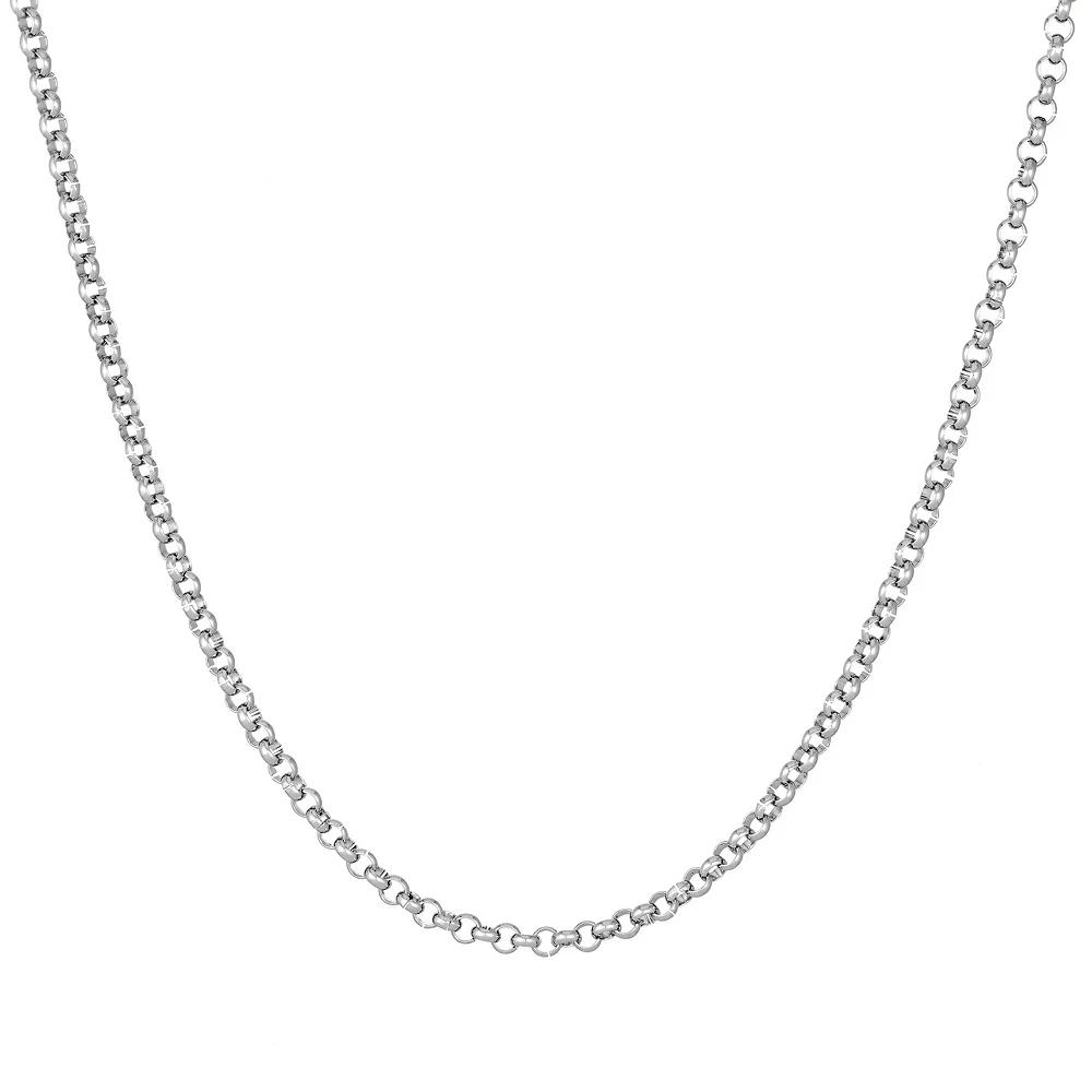 Men's LYNX Stainless Steel 3 mm Rolo Chain Necklace, Size: 30" Product Image