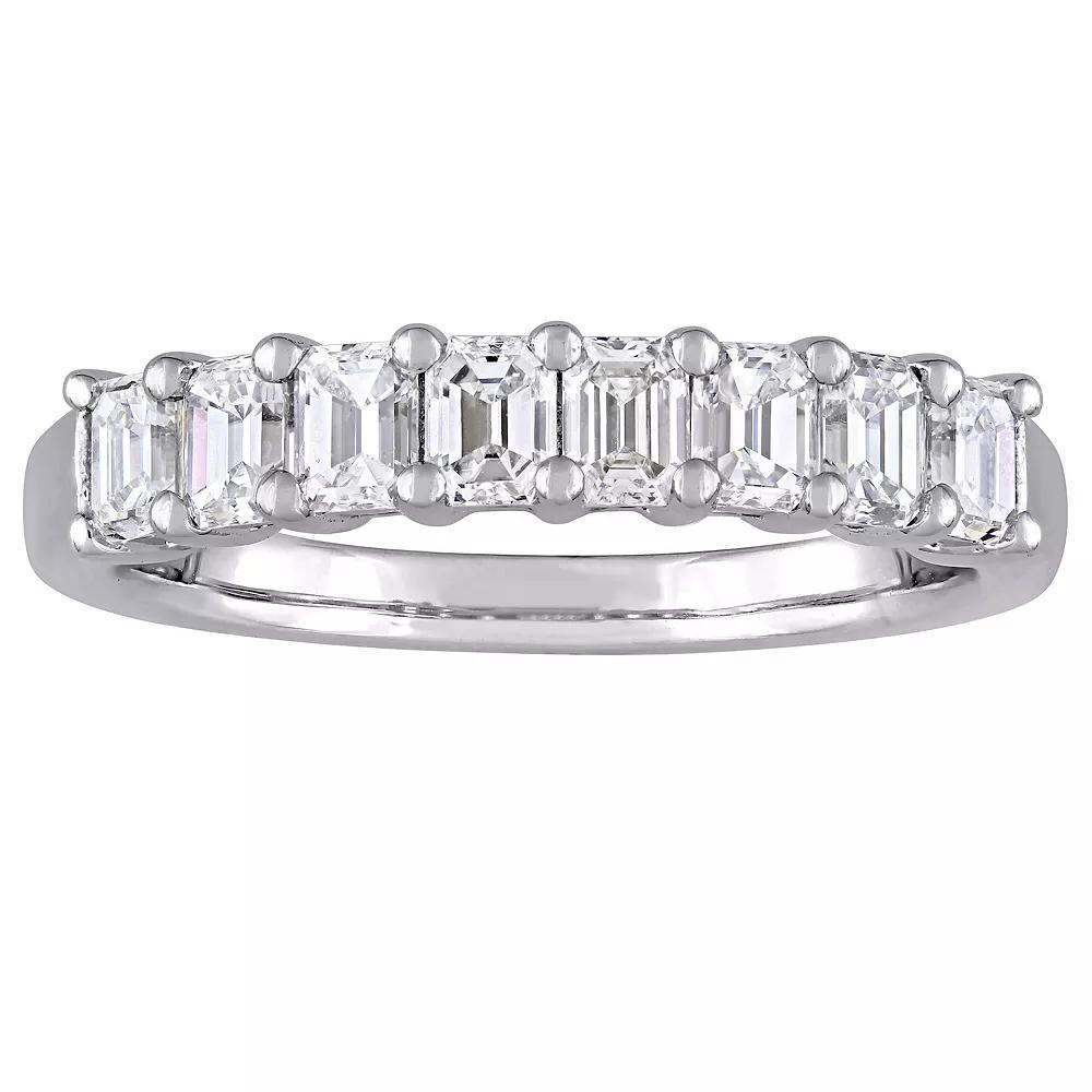 Stella Grace 14k White Gold 1 Carat T.W. Diamond Semi-Eternity Band Ring, Womens 14k Whgold Product Image