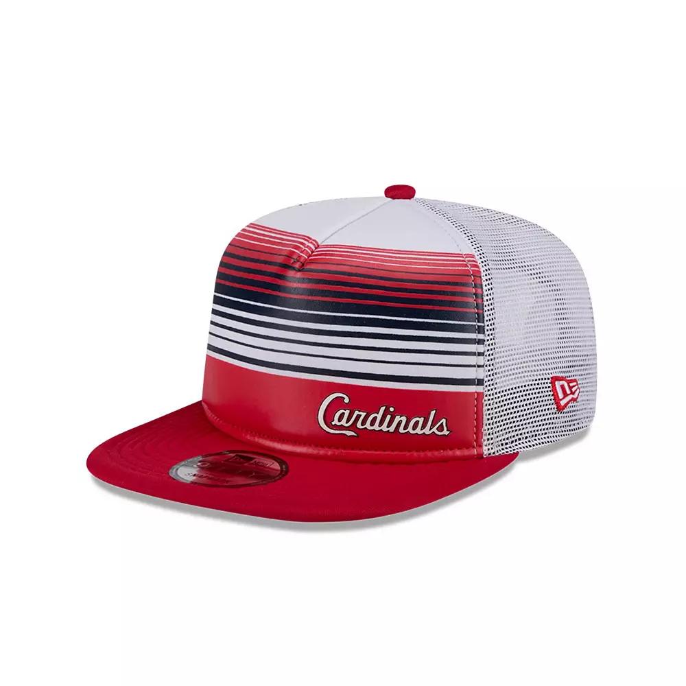 Men's New Era Red St. Louis Cardinals Team Horizon 9FIFTY A-Frame Trucker Snapback Hat Product Image