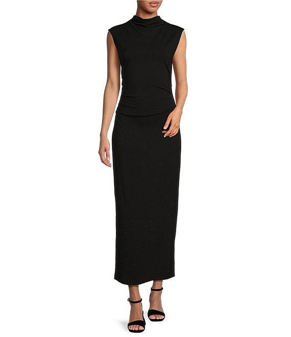 Gianni Bini Knit Mock Neck Cap Sleeve Bodycon Midi Dress Product Image
