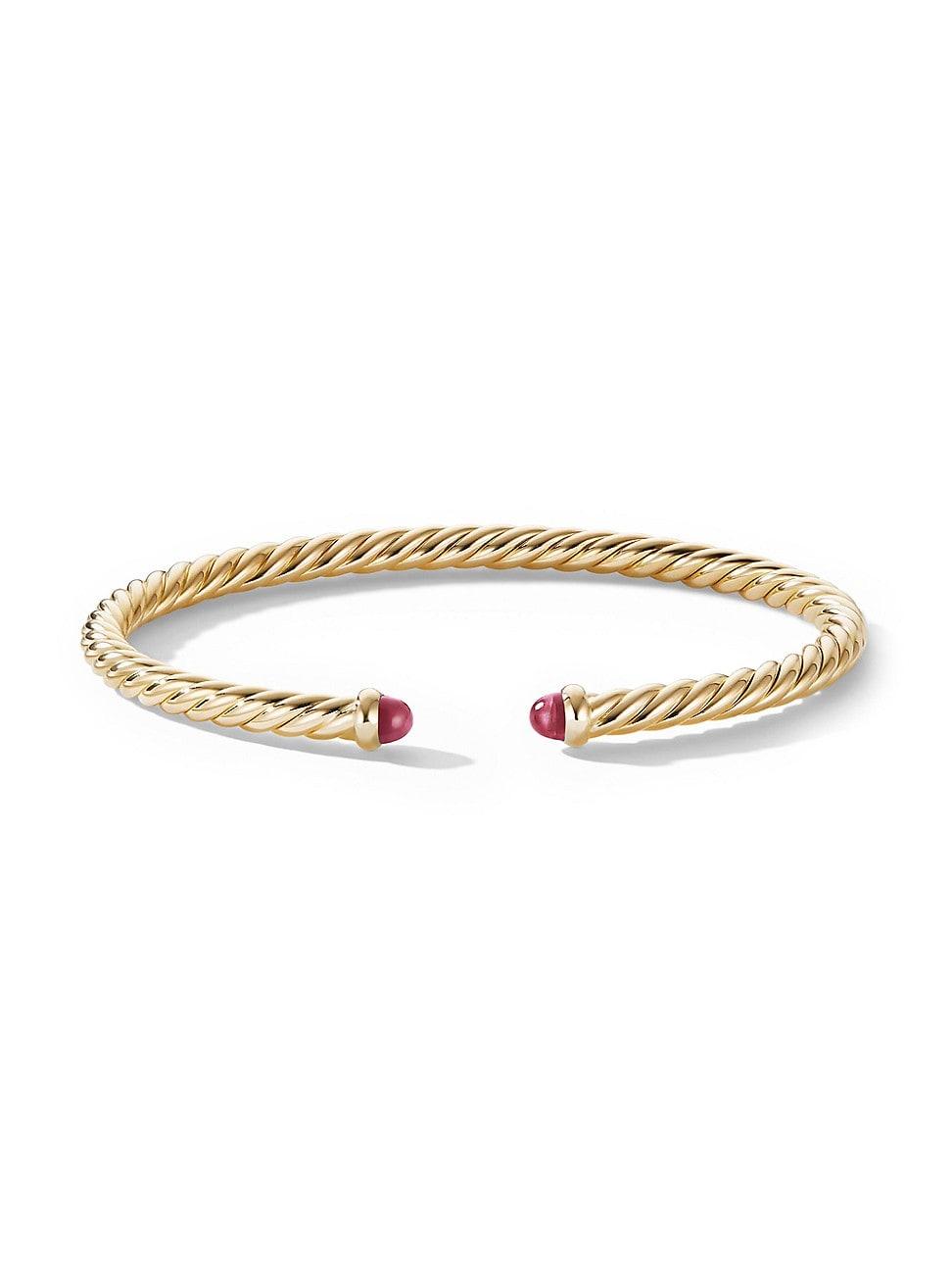 Womens Modern Cablespira Bracelet in 18K Yellow Gold Product Image