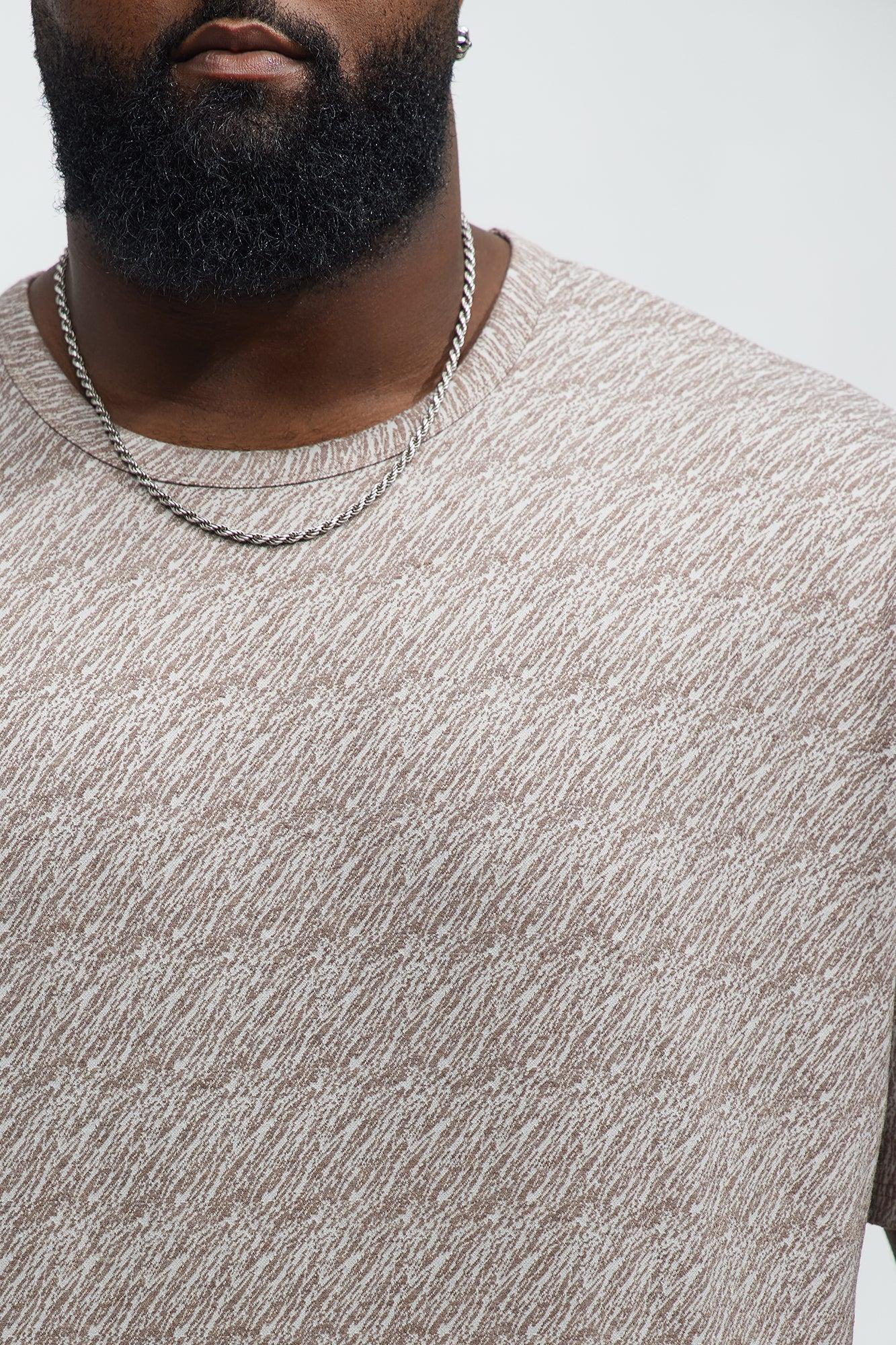 Nash Marble Texture Relaxed Short Sleeve Tee - Brown Product Image