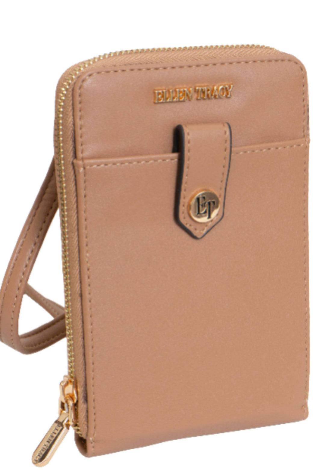 Ellen Tracy Smooth Vachetta Phone Case & Wallet Bag Product Image