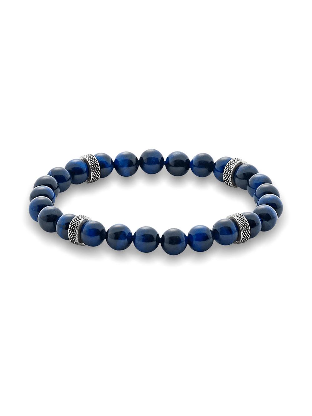 Semi Precious Bead Bracelet - Navy Product Image