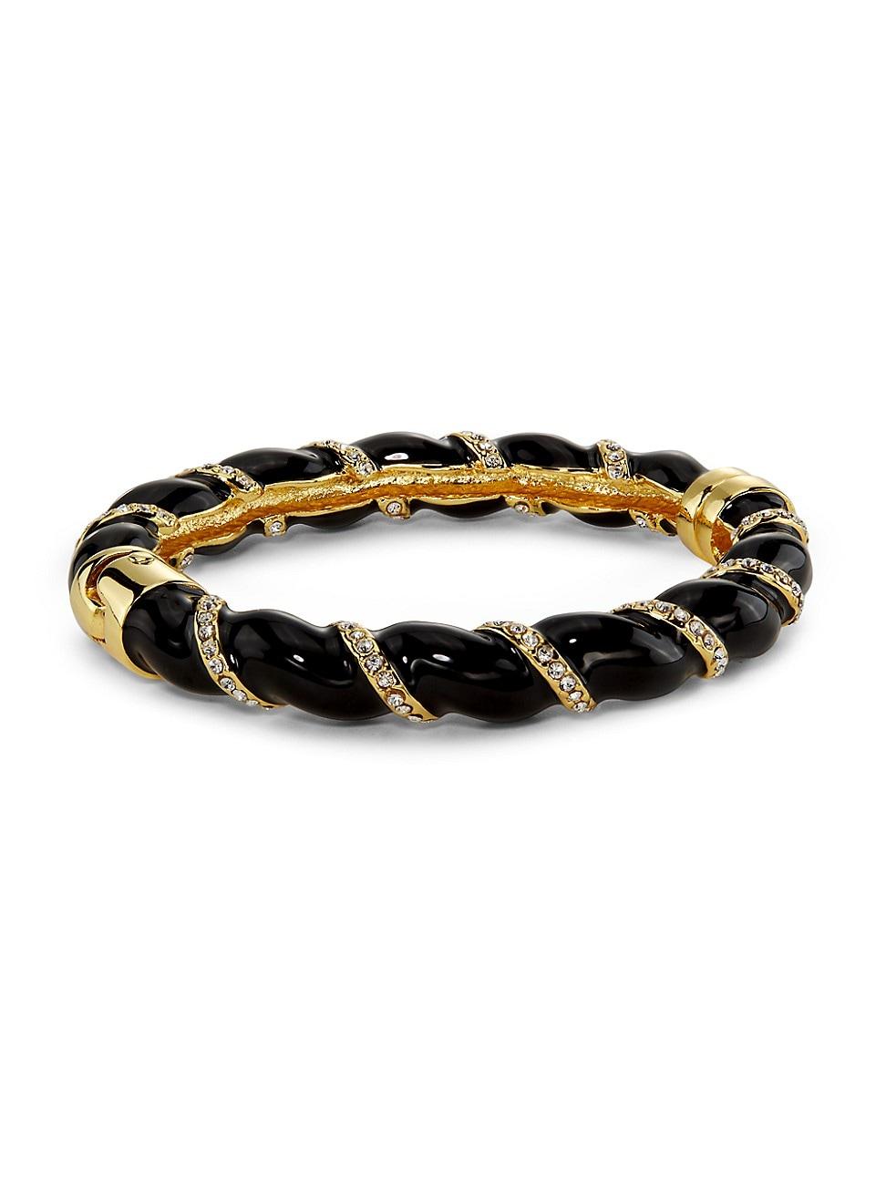 Womens Goldtone, Enamel & Glass Crystal Twist Bangle Product Image