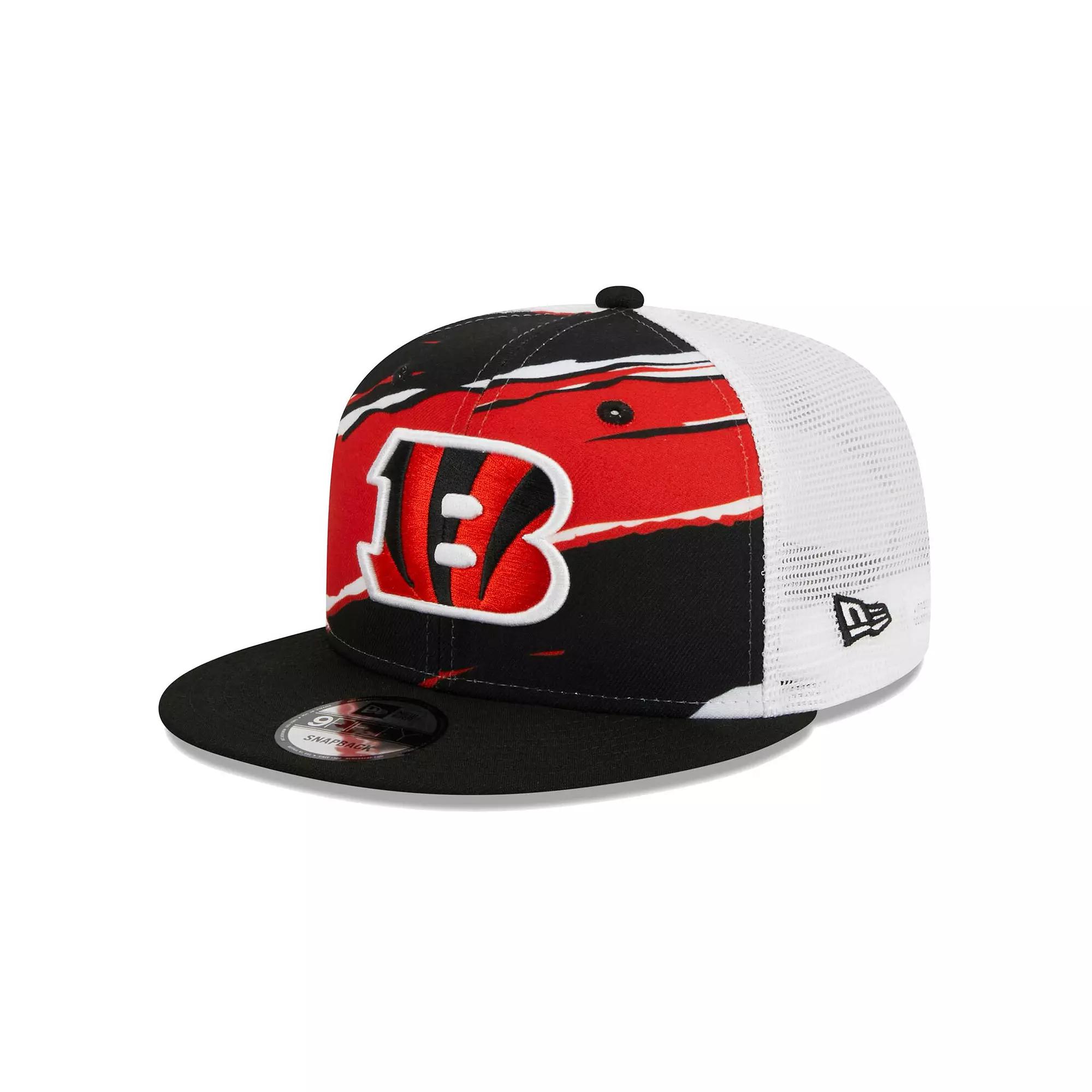 Men's New Era Black Cincinnati Bengals  Tear Trucker 9FIFTY Snapback Hat Product Image