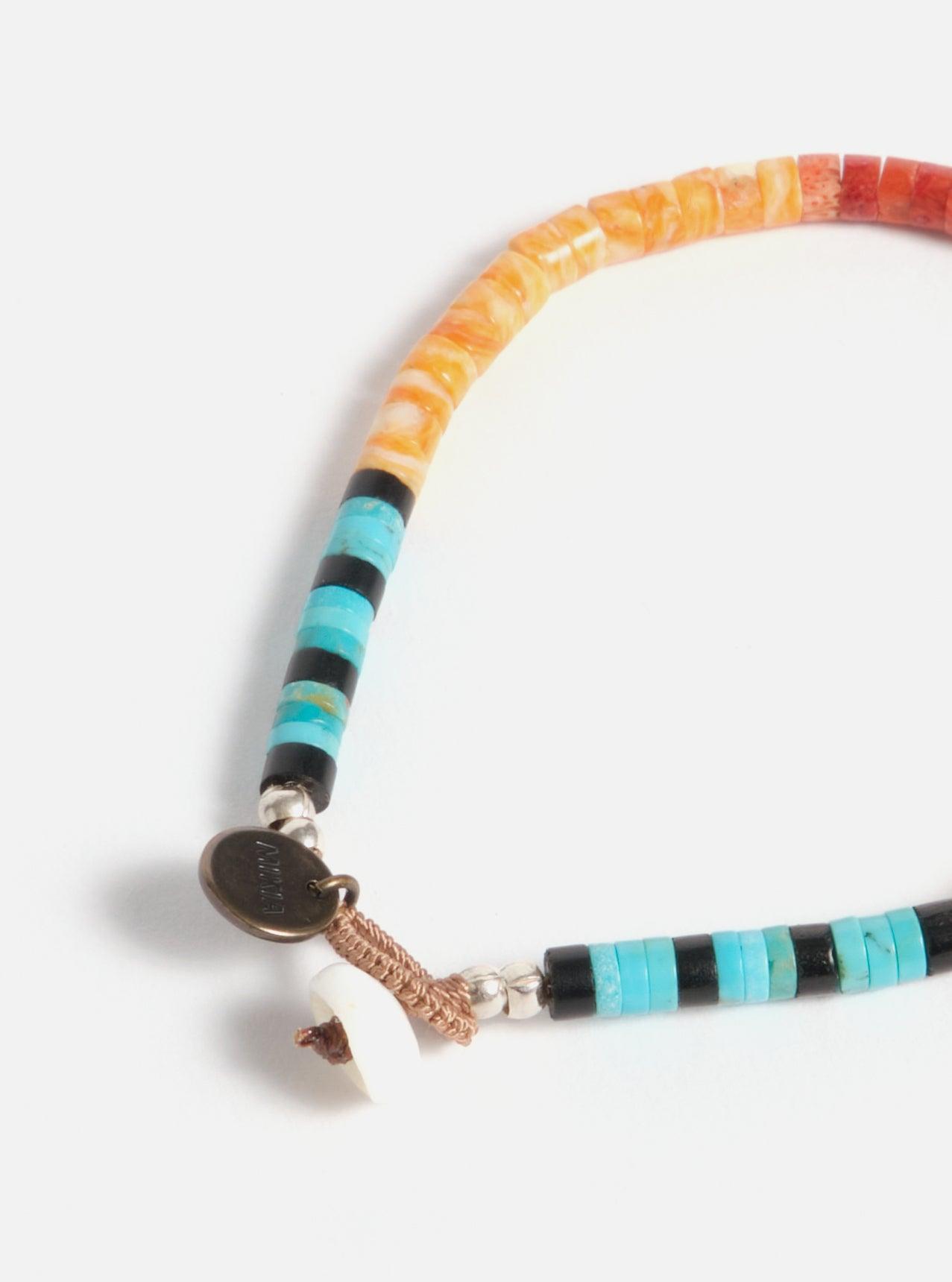 Mikia Heishi Beads Bracelet in Spiny Oyster/Sponge Coral/Turquoise Product Image