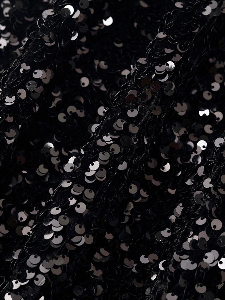 Velvet Sequins Women Mini Vest Dress Product Image