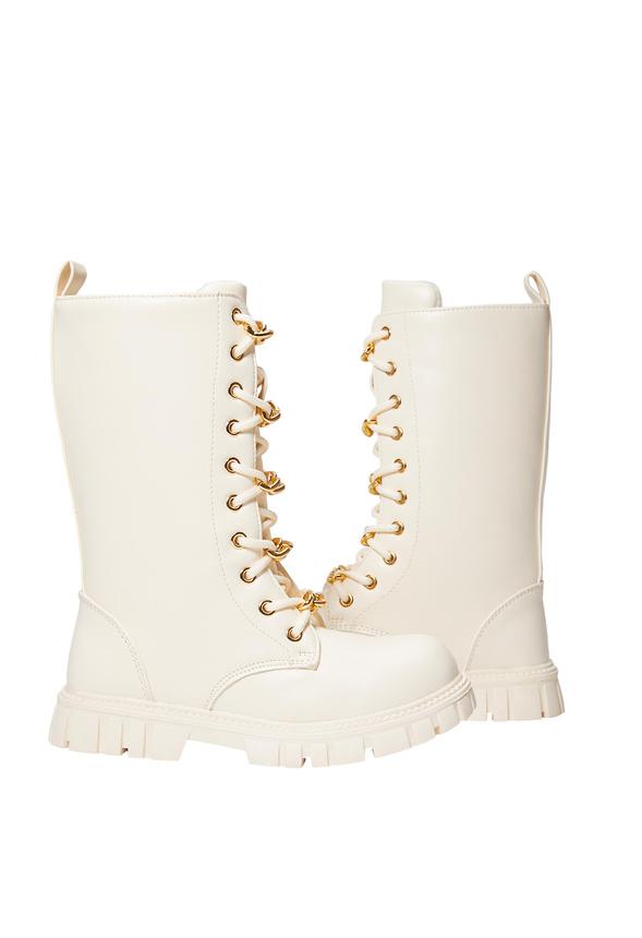 JustFab Margaux Platform Loafer Pump Womens Black/ White Size 8.5 Product Image