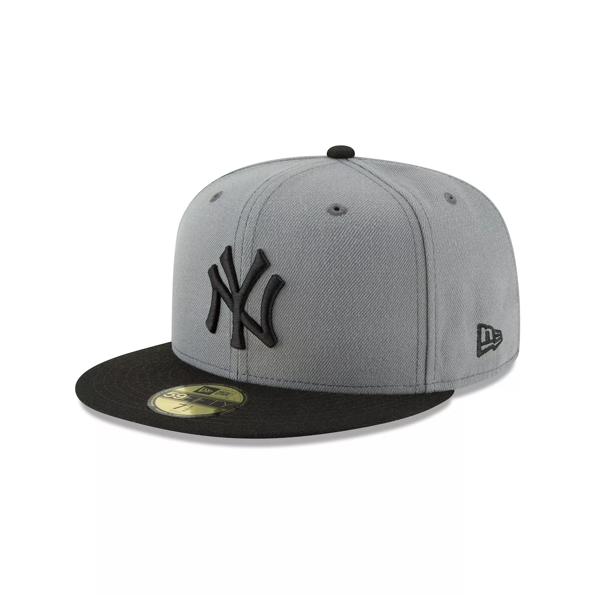 Men's New Era Gray/Black New York Yankees Two-Tone 59FIFTY Fitted Hat,  Product Image