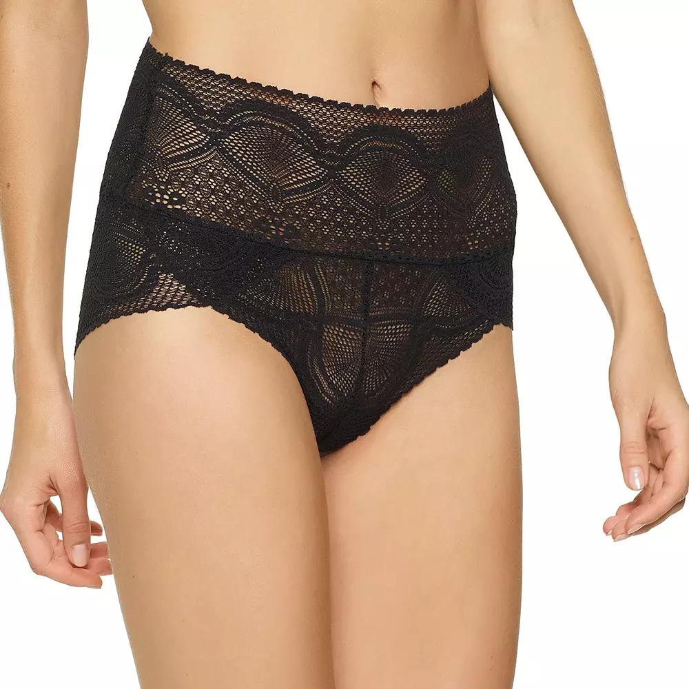 Women's Jezebel Finesse Modern High-Cut Brief Panty 670103, Size: Large-XL, Black Product Image