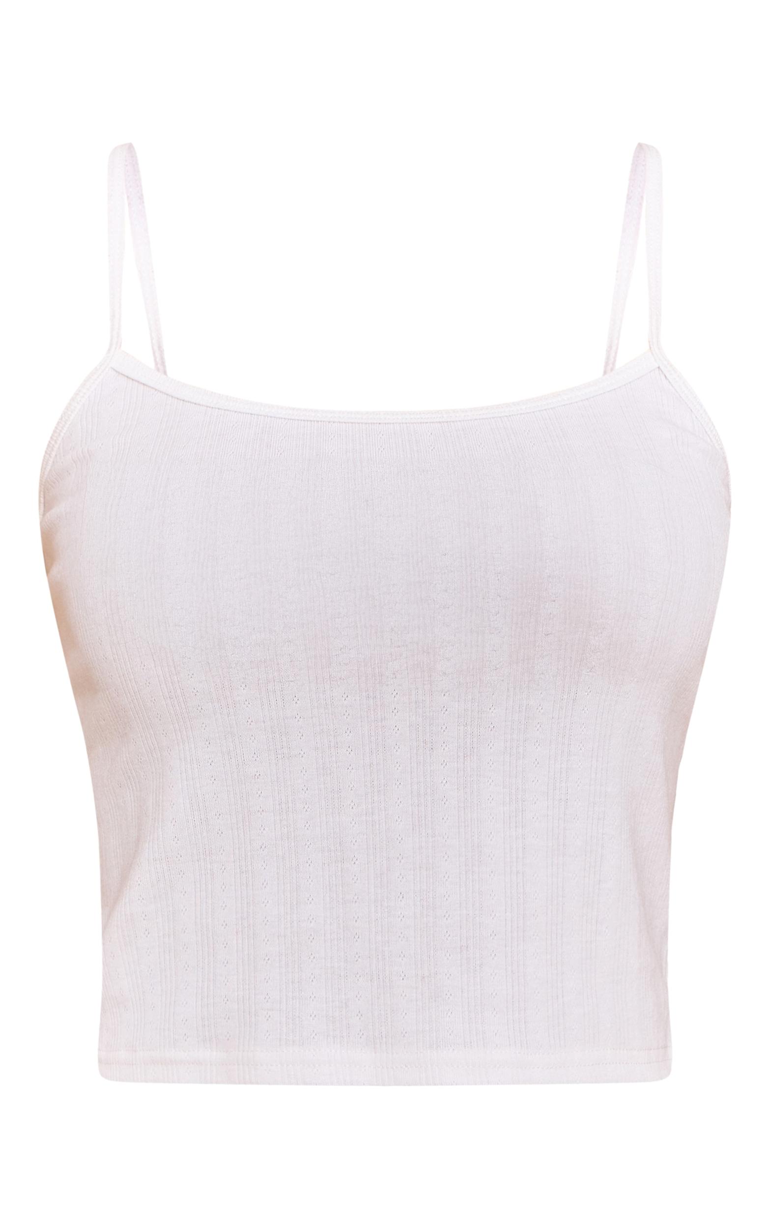 White Pointelle Cami Short Pj Set Product Image