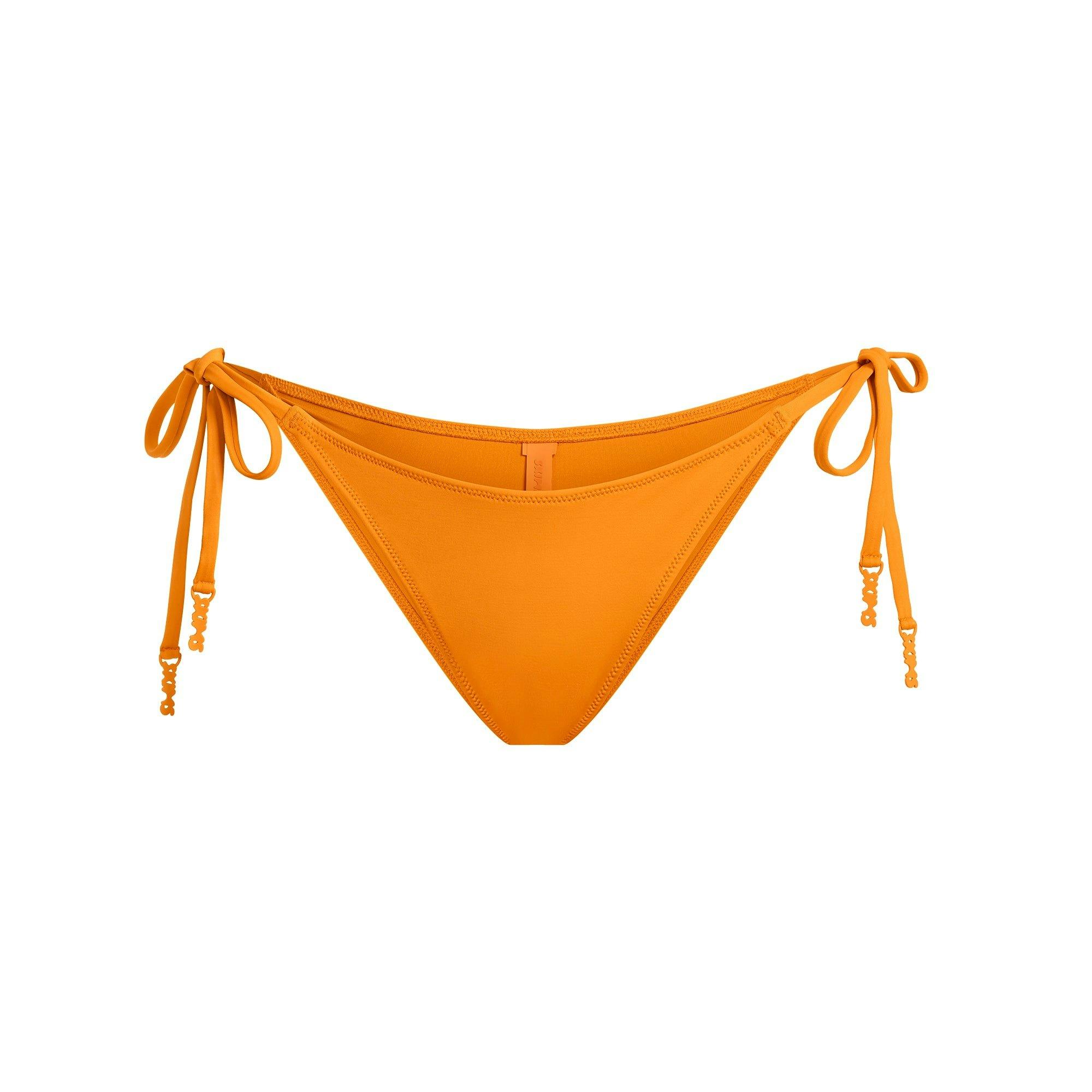SIGNATURE SWIM DIPPED TIE BIKINI BOTTOM | TANGERINE Product Image