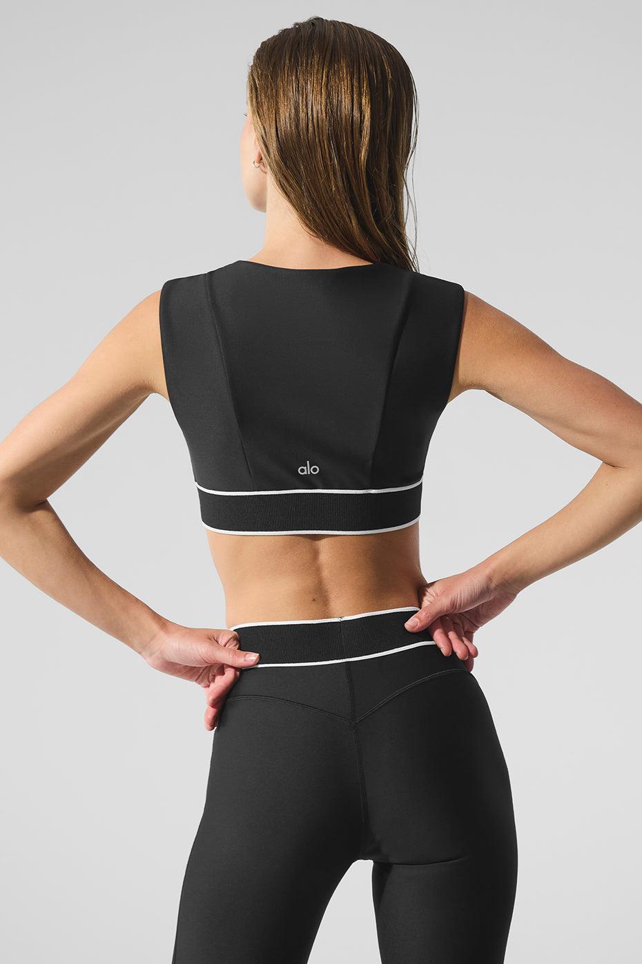 Airlift Alignment Bra - Black/White Product Image