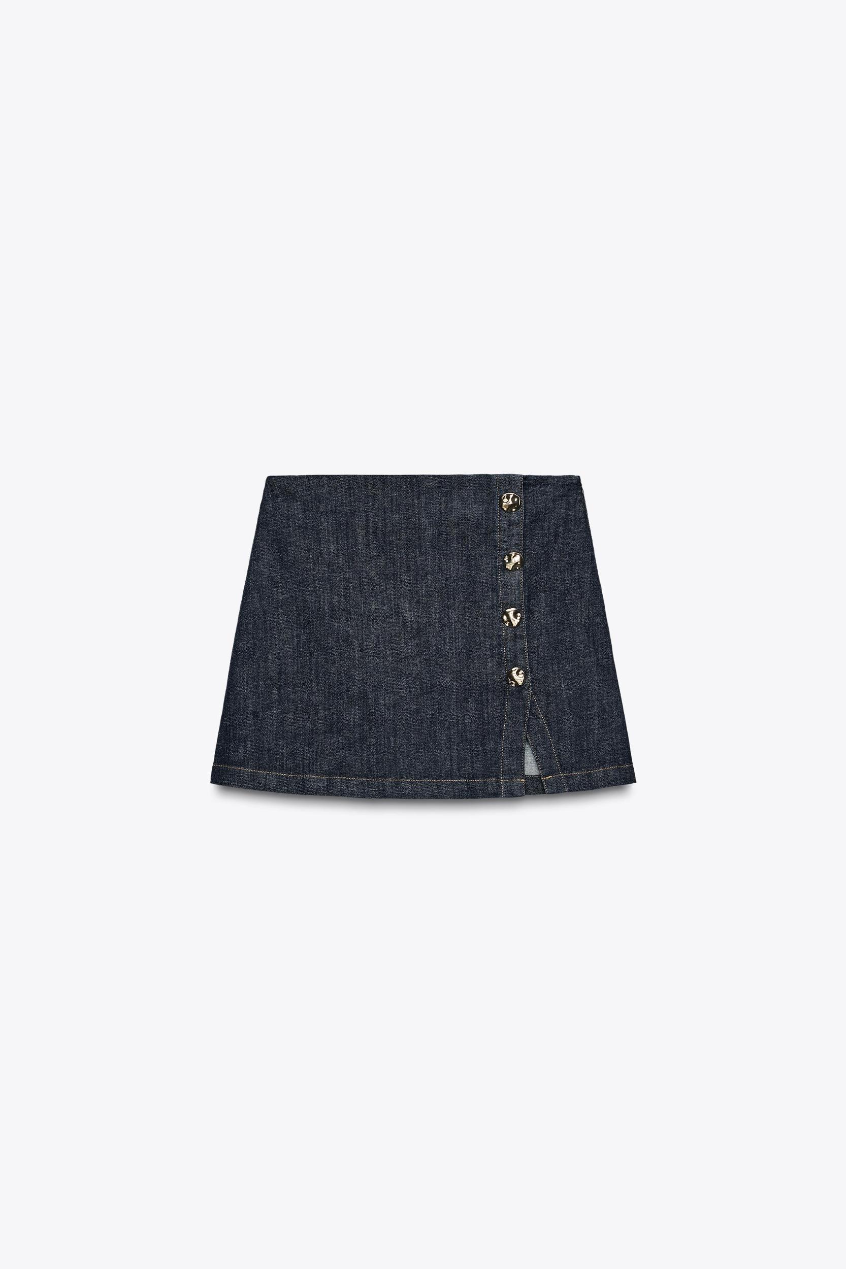 Z1975 DENIM CROSSOVER BUTTON SKORT Product Image