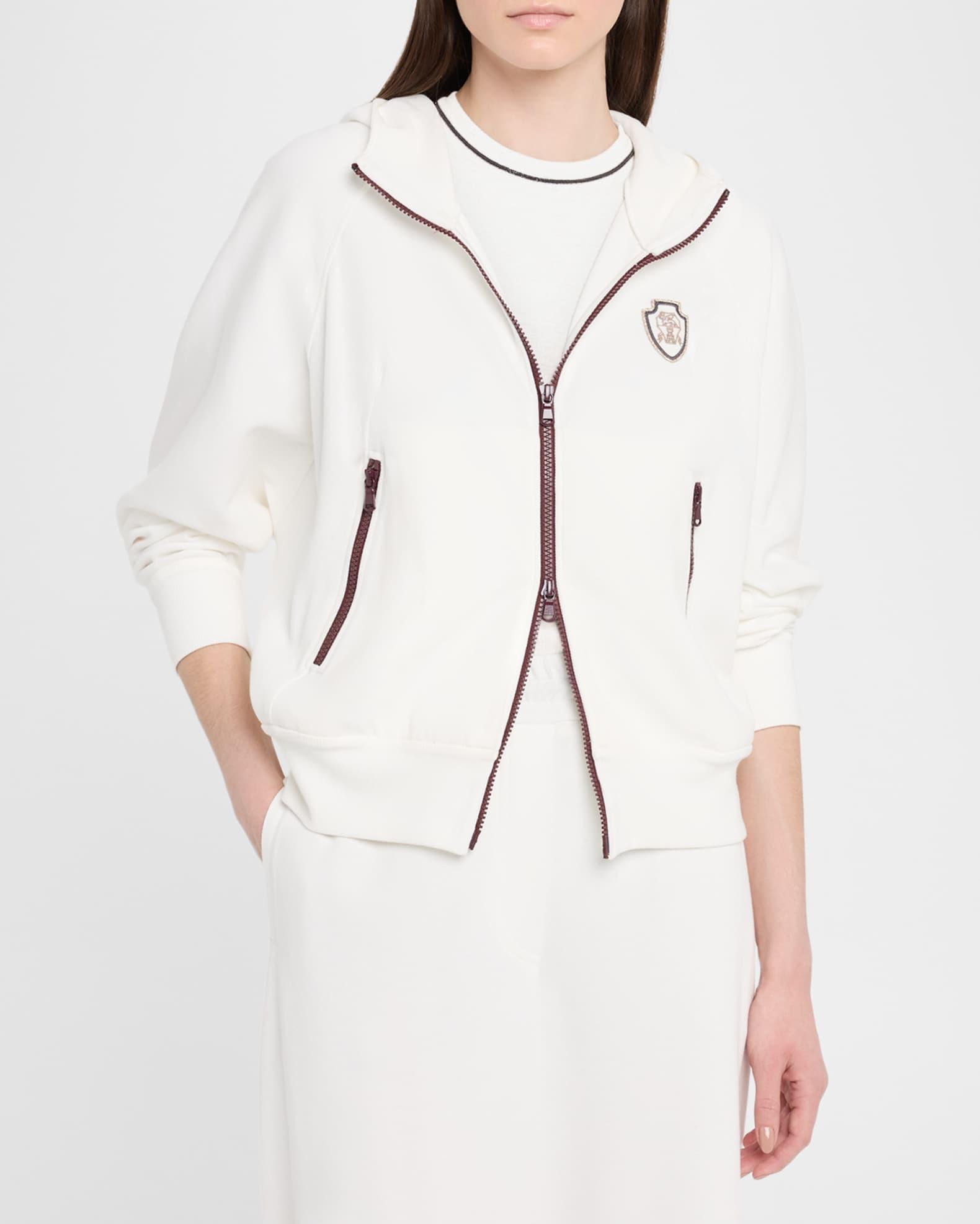 Logo Crest Piquet Fleece Hooded Jacket Product Image