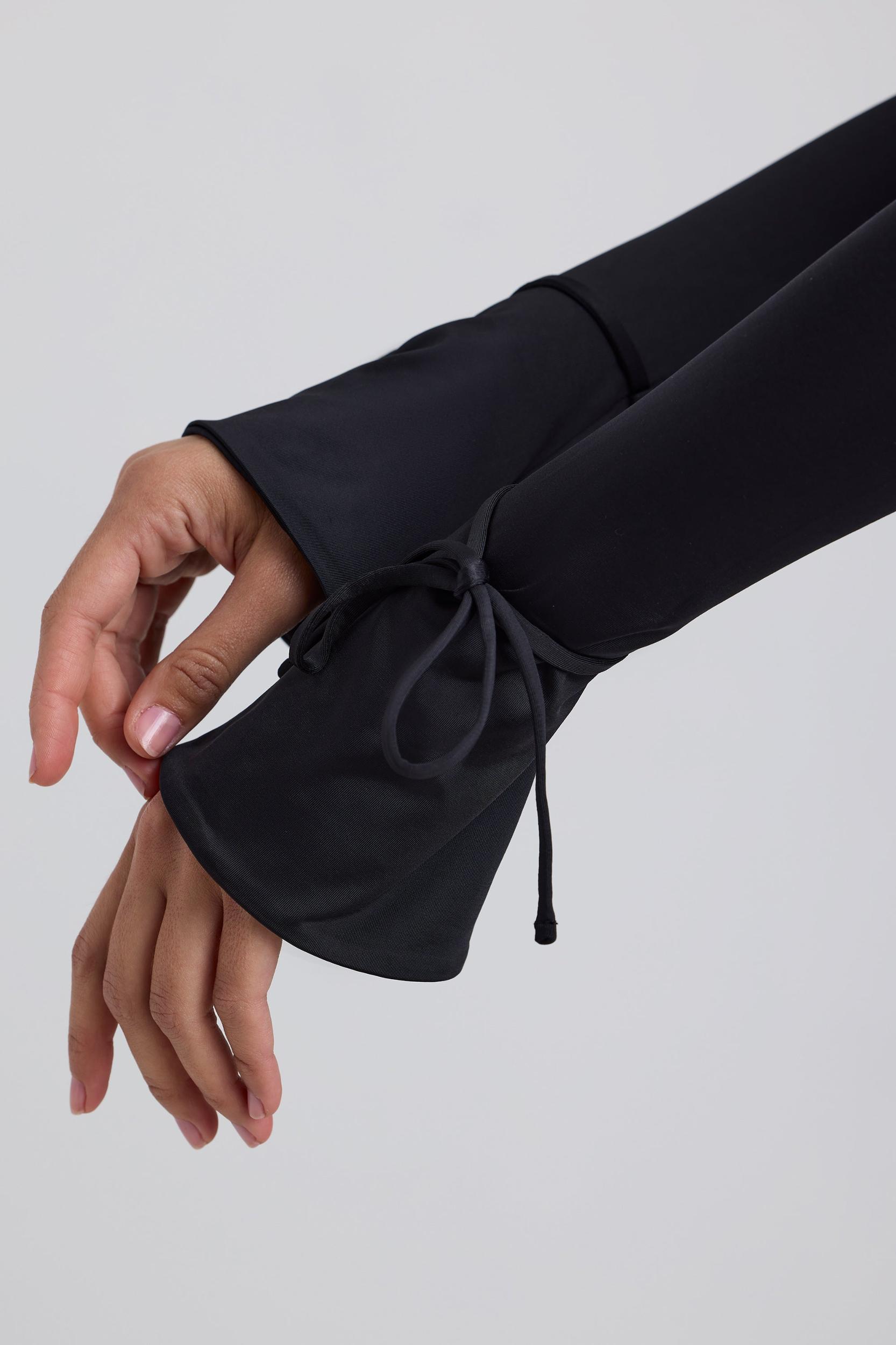 Slinky Jersey A-Line Mini Dress in Black Product Image