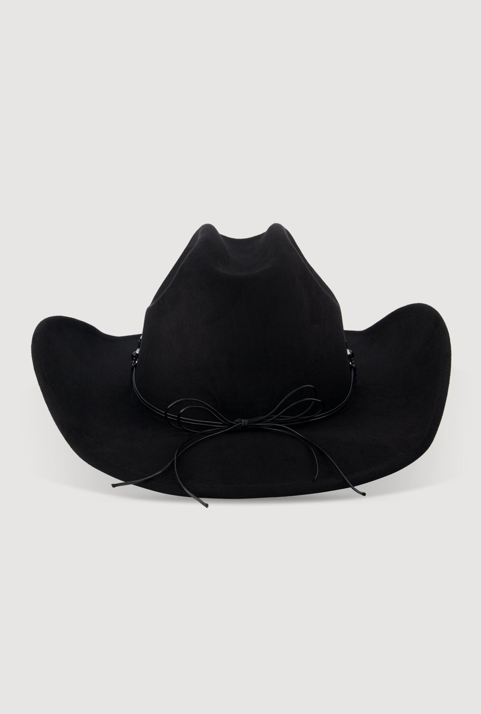 Chic Faux Suede Metallic Cross Cowboy Hat Female Product Image