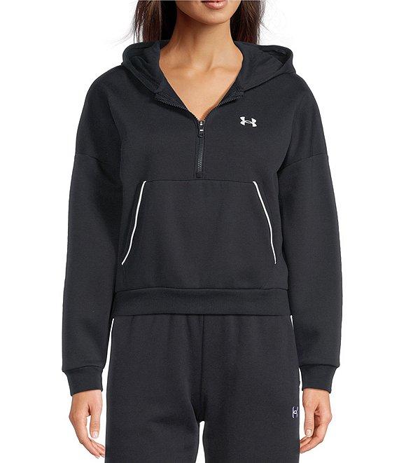 Under Armour Coordinating Rival Fleece Piped Long Sleeve 1/2 Zip Hoodie Product Image