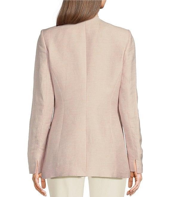Calvin Klein Twill Long Sleeve Flap Pocket V-Neck Blazer Product Image
