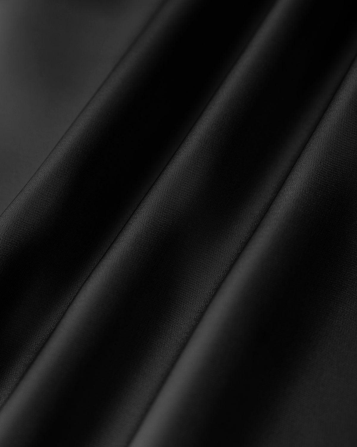 Black Ruffle Square Neck Slip Midi Dress Product Image