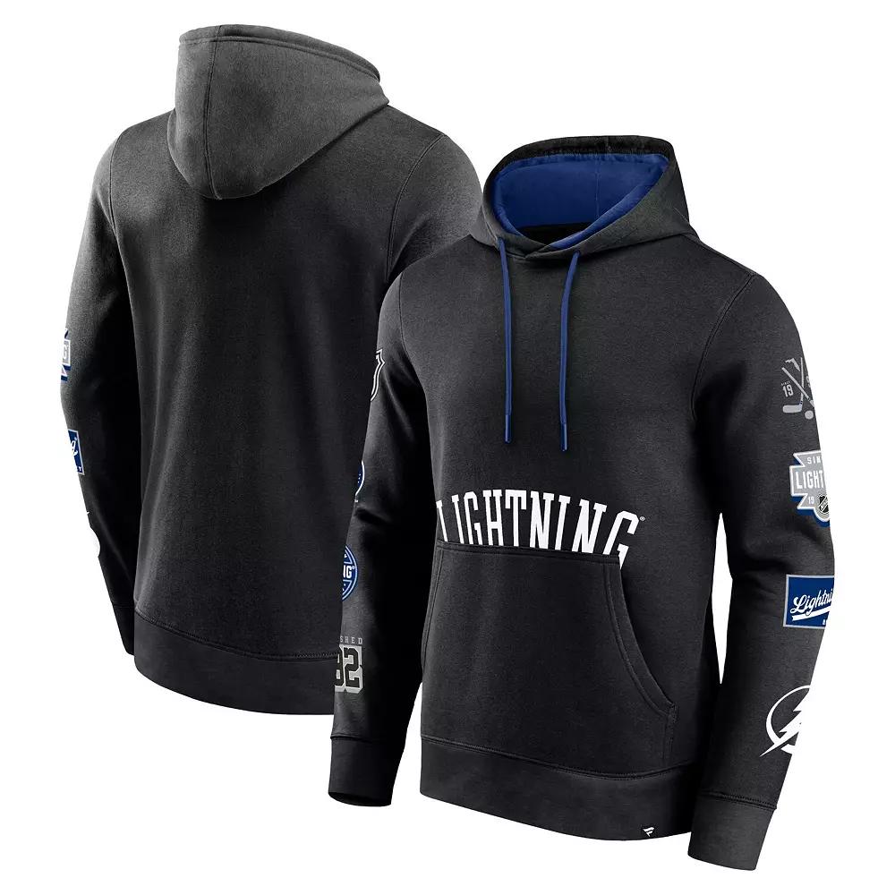 Men's Fanatics Branded Black Tampa Bay Lightning Wild Winner Fleece Pullover Hoodie,  Product Image