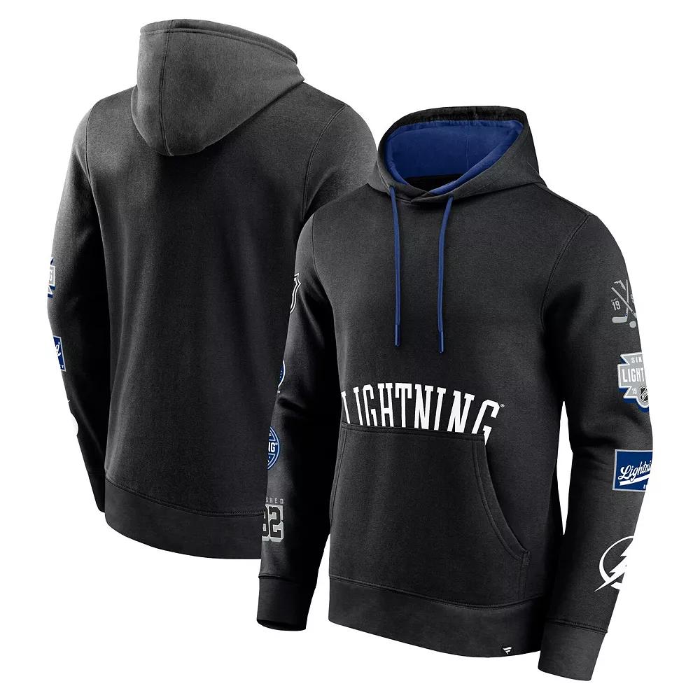 Men's Fanatics Branded Black Tampa Bay Lightning Wild Winner Fleece Pullover Hoodie,  Product Image