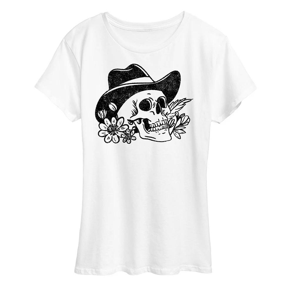 Women's Cowboy Skull Tee Graphic Tee,  Product Image